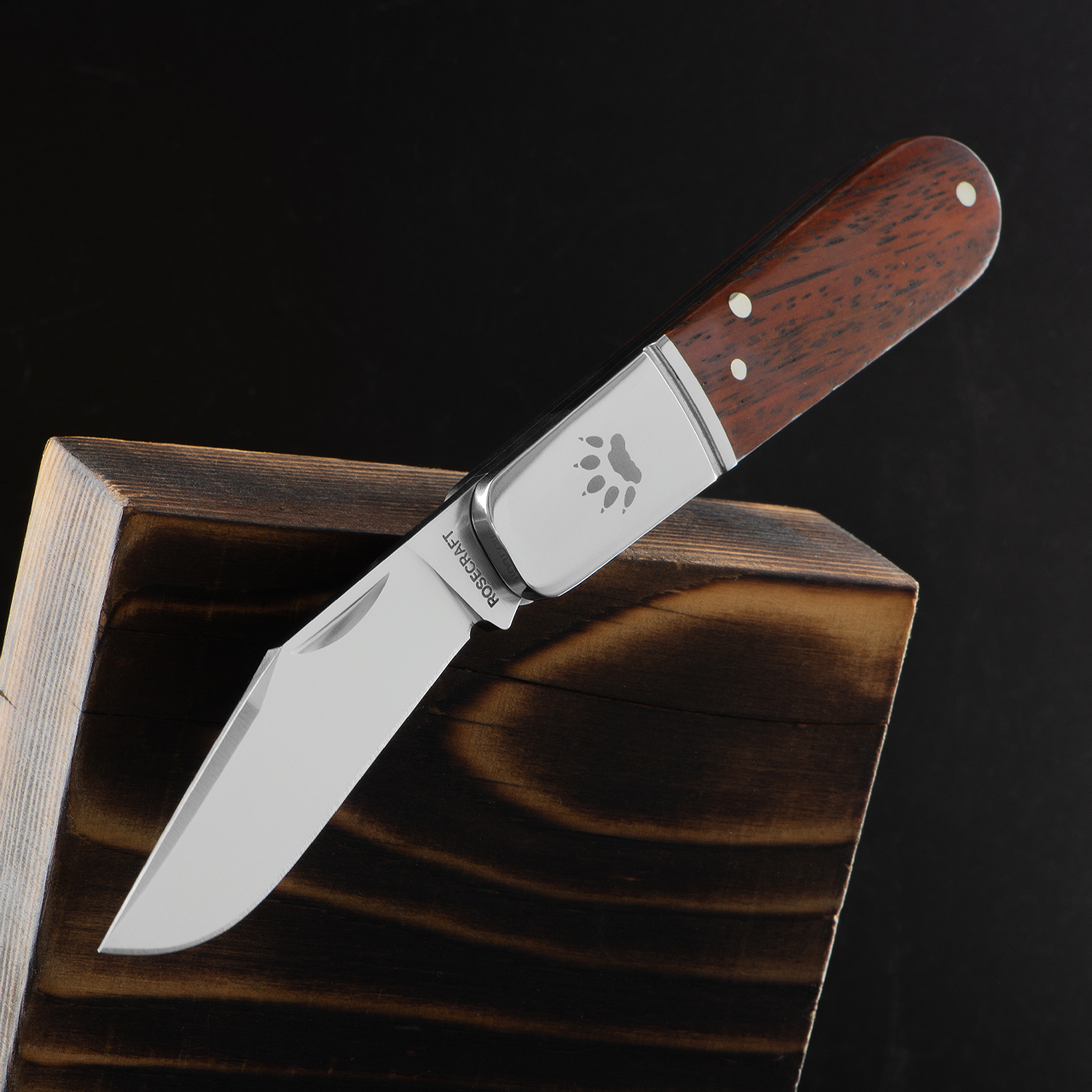 Rosecraft Otter Creek Barlow Yellow Sandalwood Folding Knife