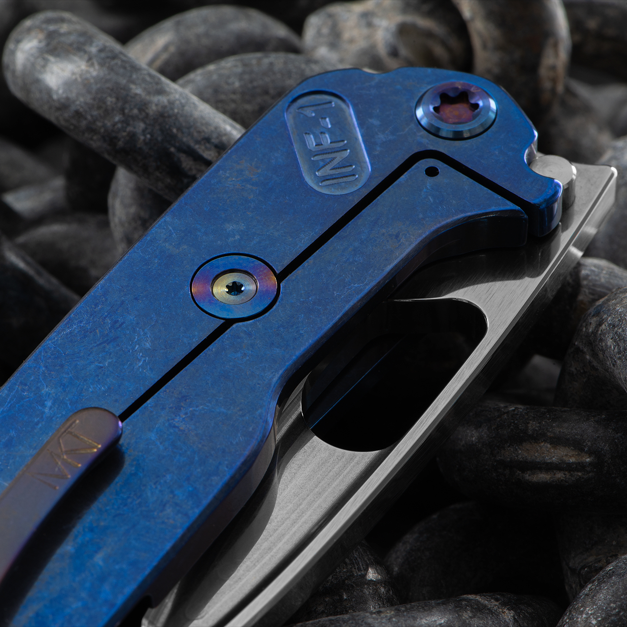 Medford Infraction Titanium Blue Tumbled Folding Knife