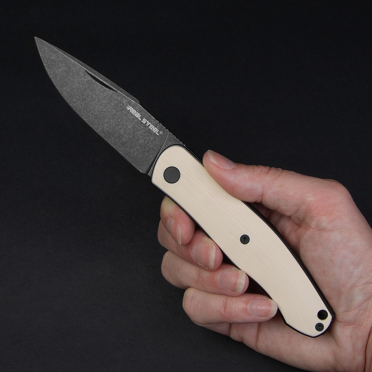 Real Steel Serenity G10 Slip Joint Ivory Folding Knife