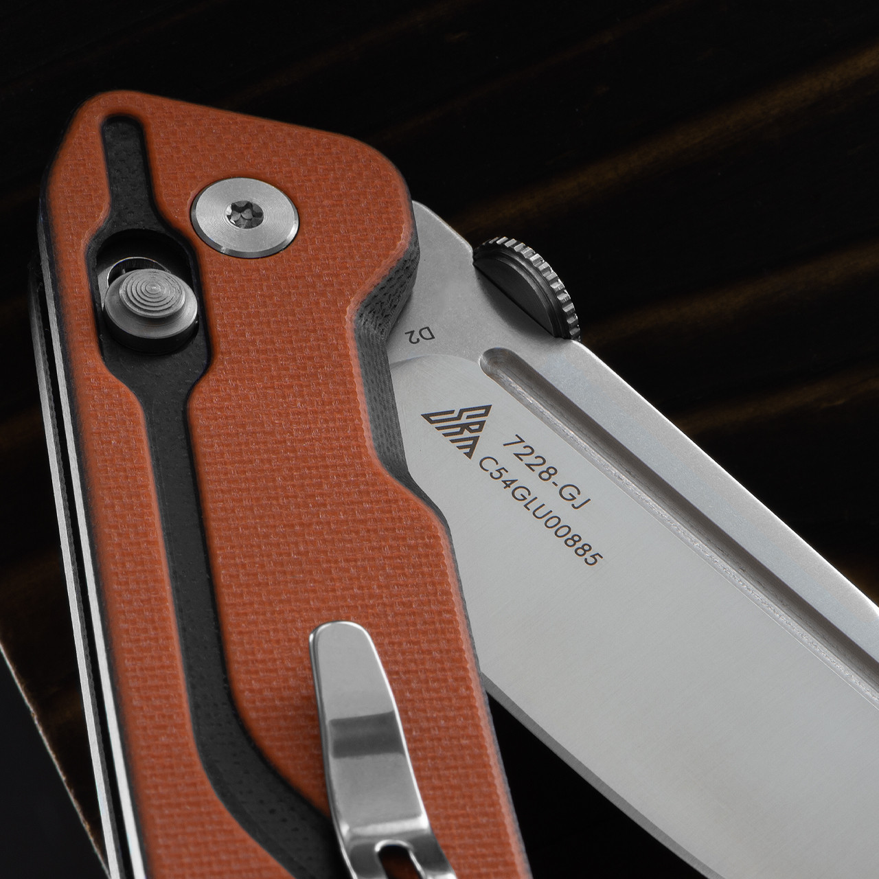 SRM Rubik 7228 Folding Knife Orange