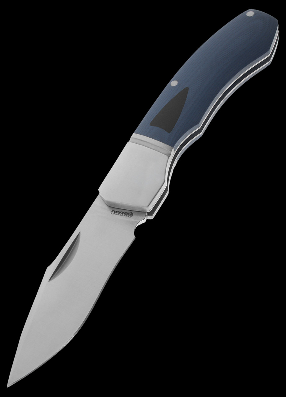 Begg Recurve Slip Joint Blue Folding Knife