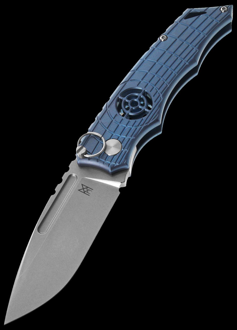 Midgards-Messer Shield Sights Blue Folding Knife