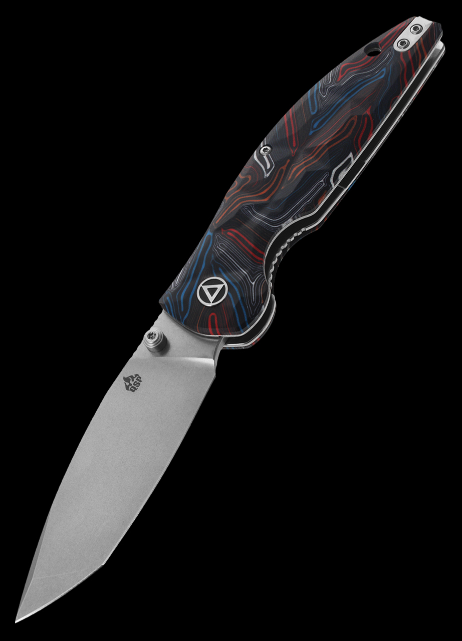 QSP Turtle Punk G10 Colourful Stonewashed Folding Knife