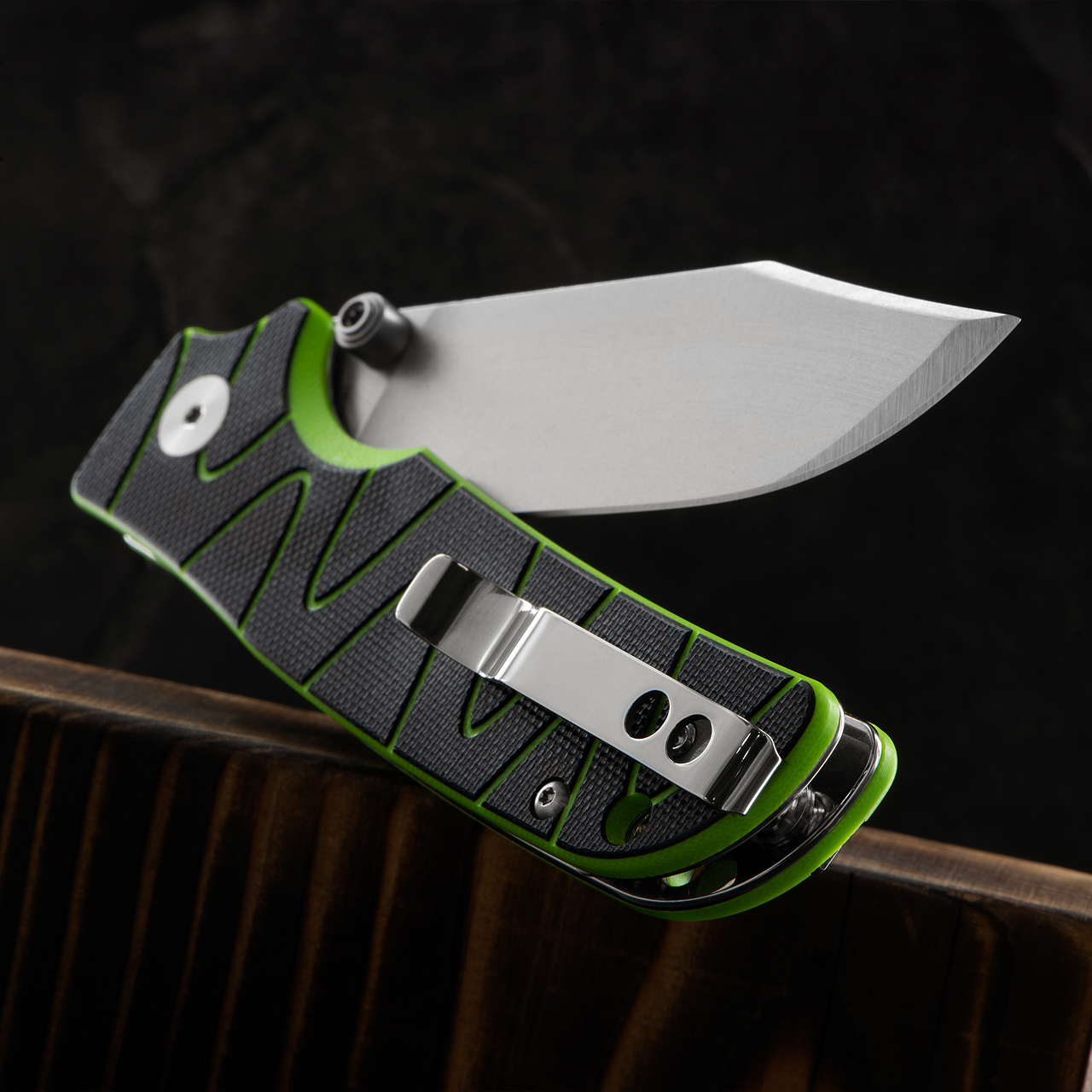 QSP Kali G10 Neon Stonewashed Folding Knife | Heinnie Haynes