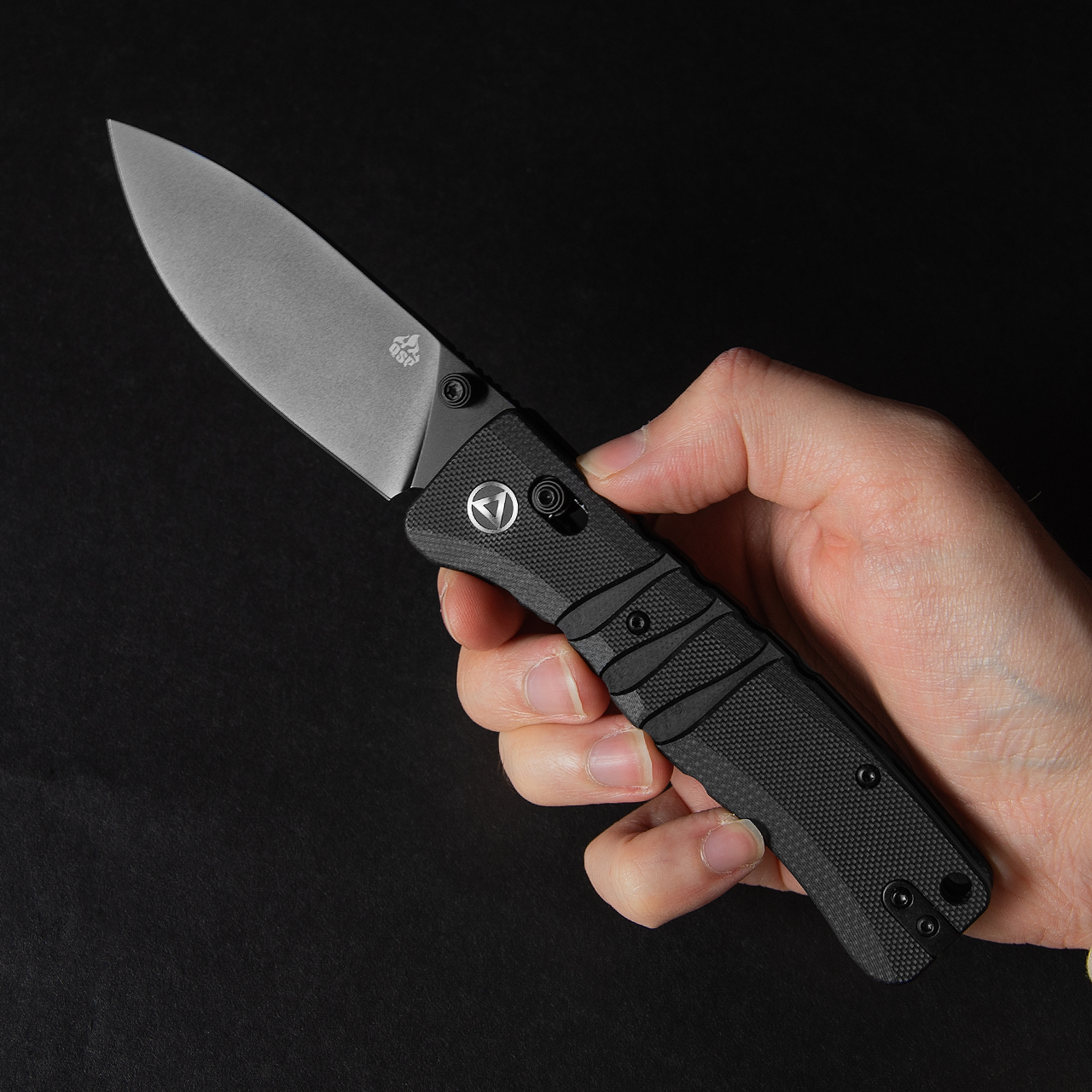 QSP Ripley G10 Black Folding Knife Black