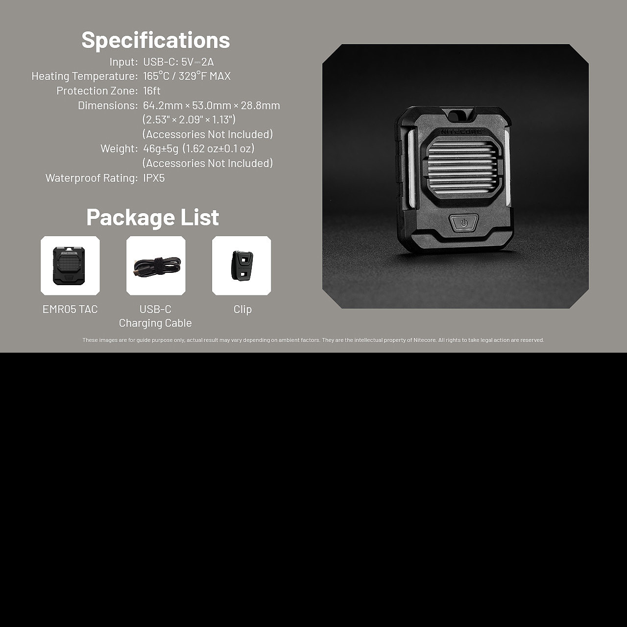 Nitecore EMR05 TAC Portable Mosquito Repellent