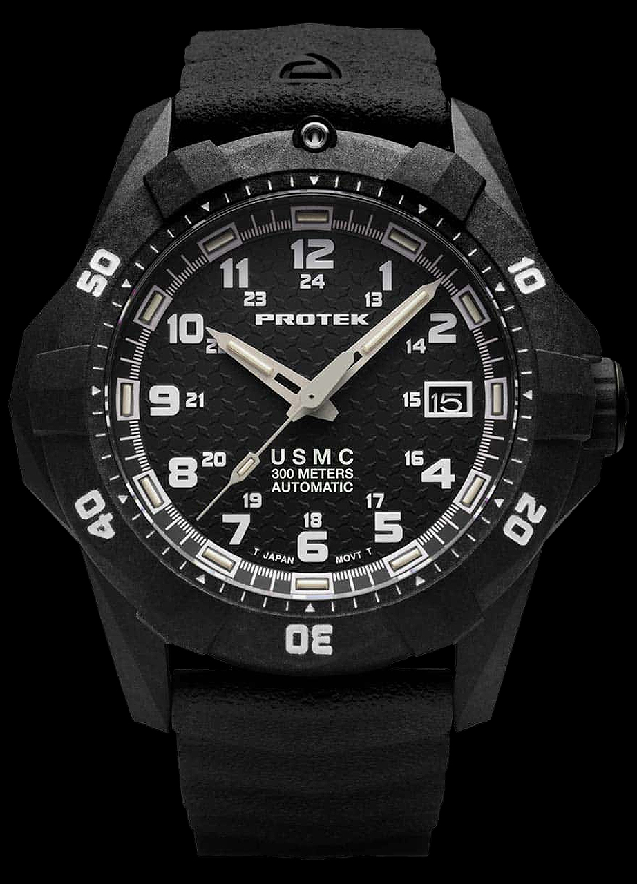 Protek USMC Carbon Dive Carbon Automatic Black | Heinnie Haynes