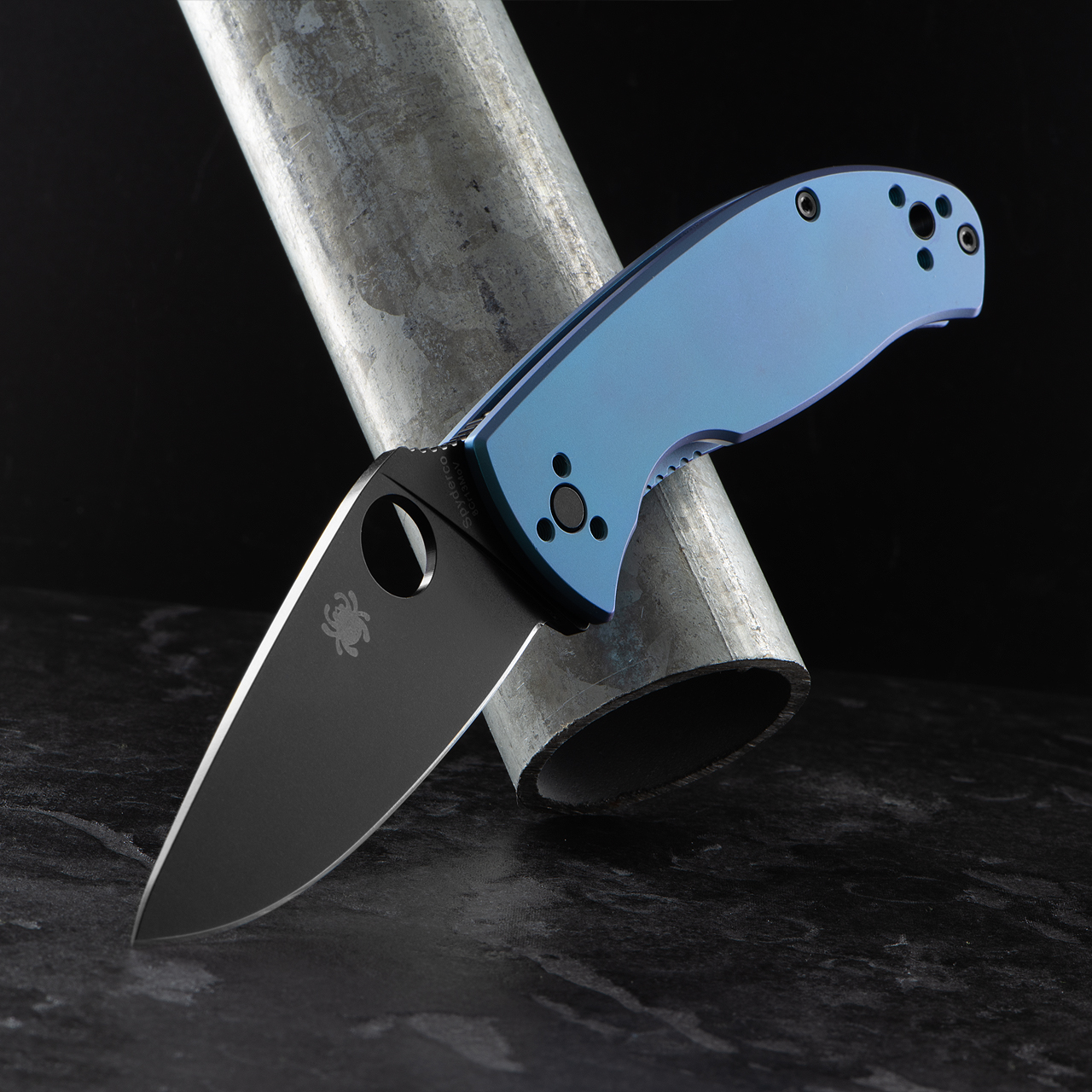 Spyderco Tenacious RIL Titanium Black Folding Knife