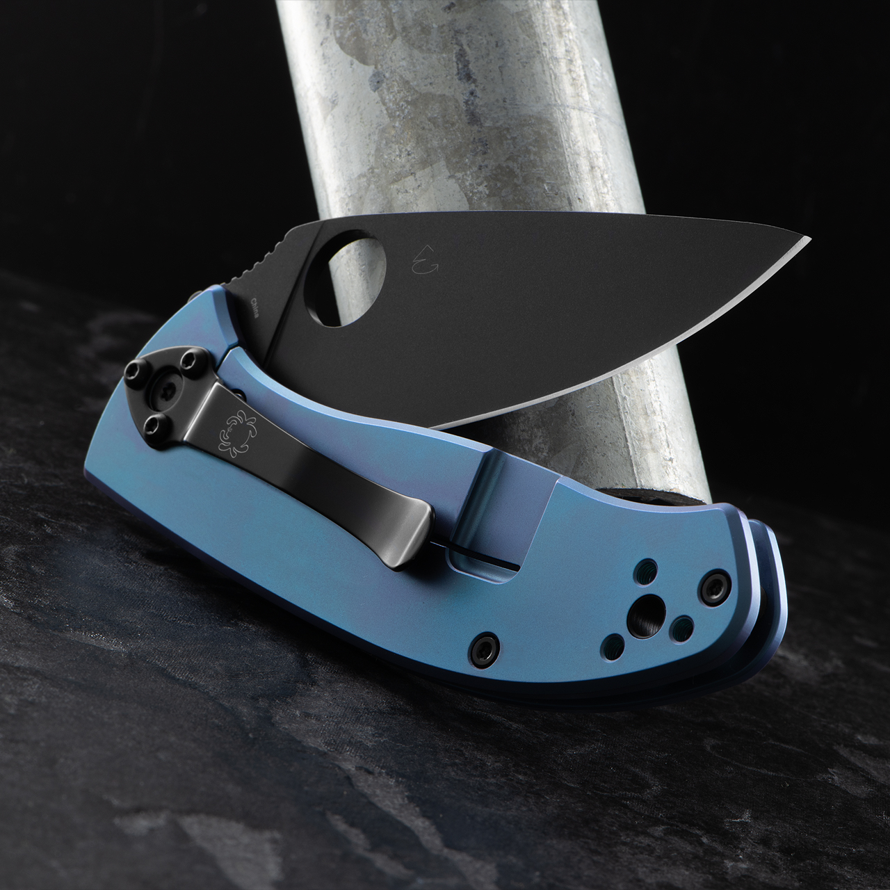 Spyderco Tenacious RIL Titanium Black Folding Knife