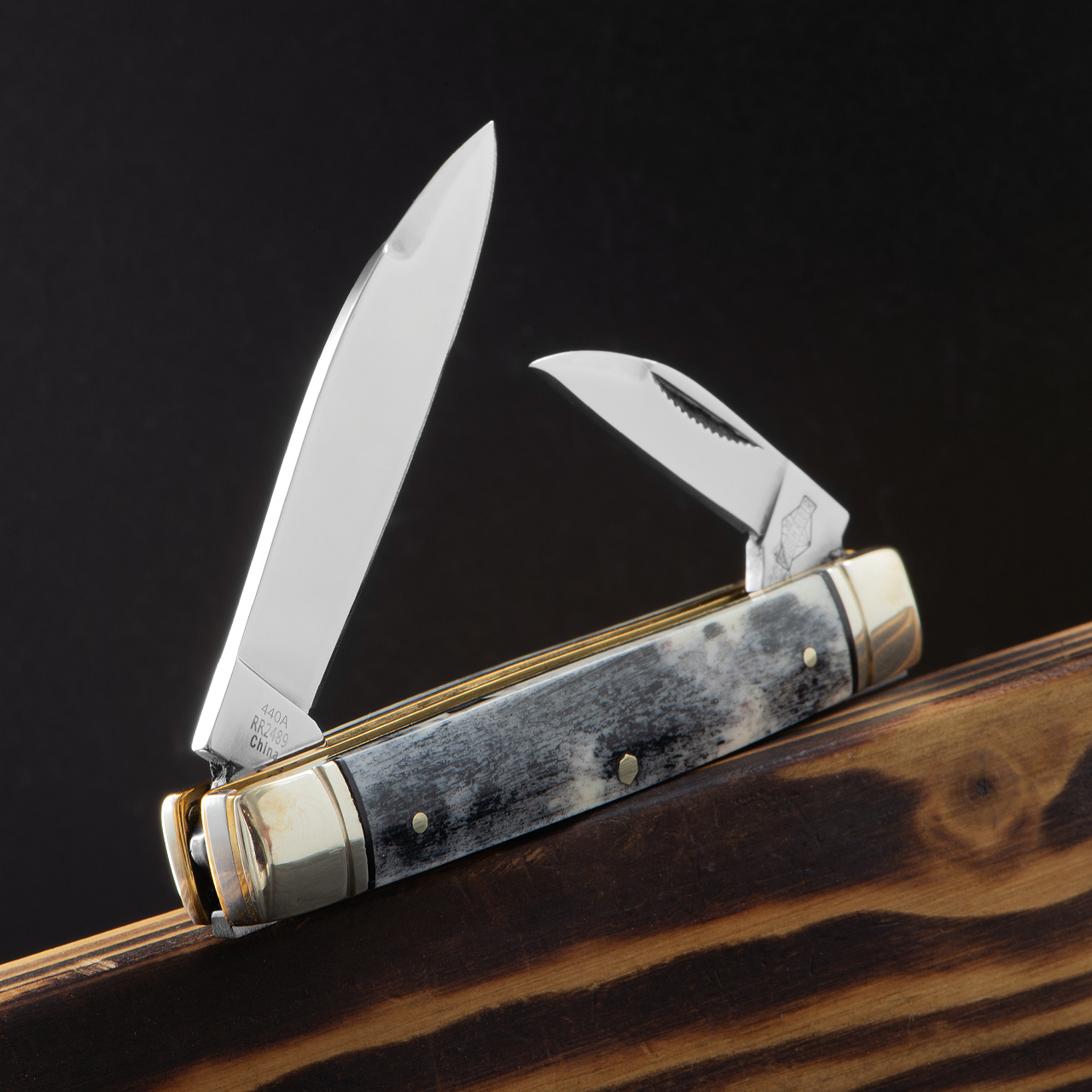 Rough Rider Black Appaloosa Capital Intern Folding Knife | Heinnie