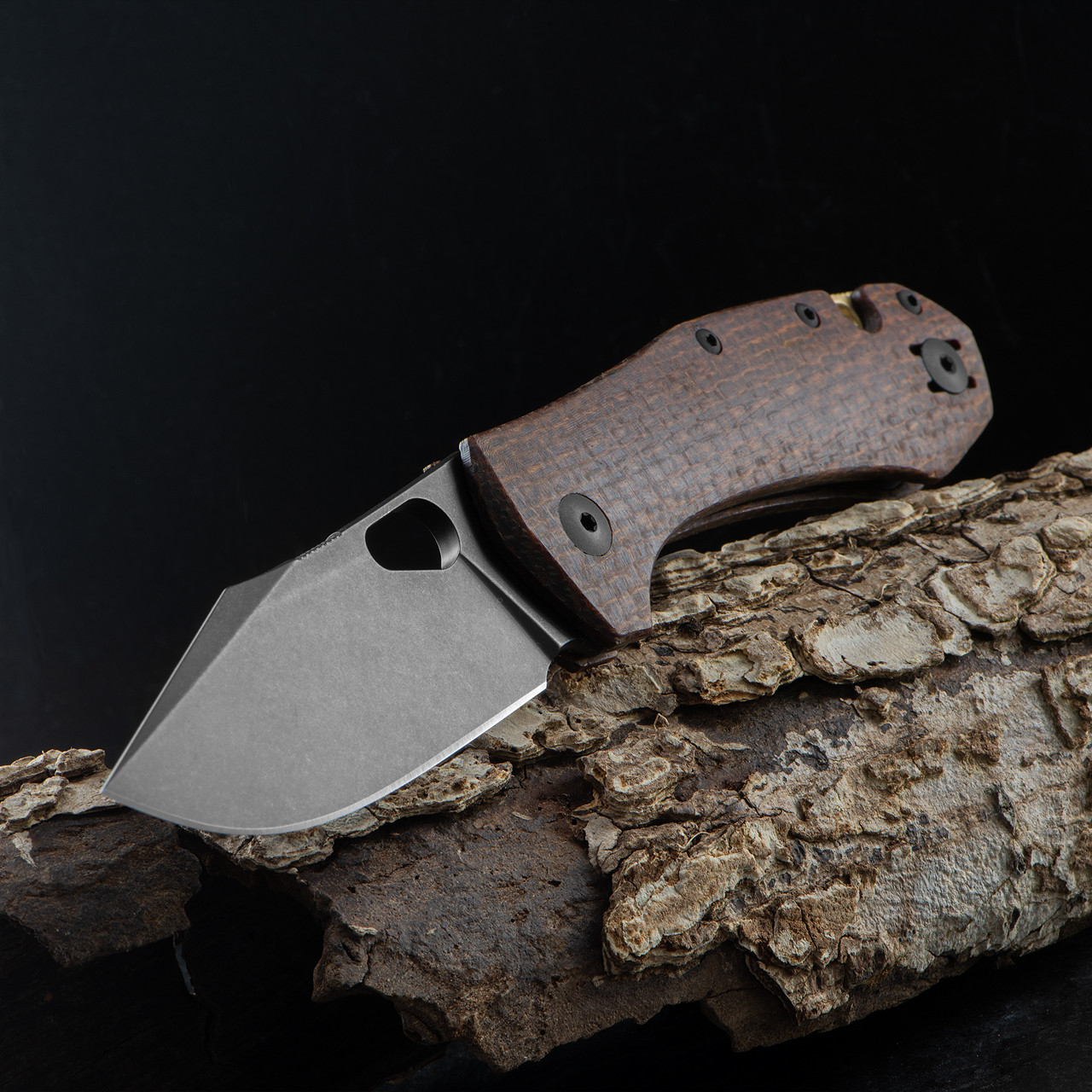 GiantMouse Ace Atelier Micarta Folding Knife