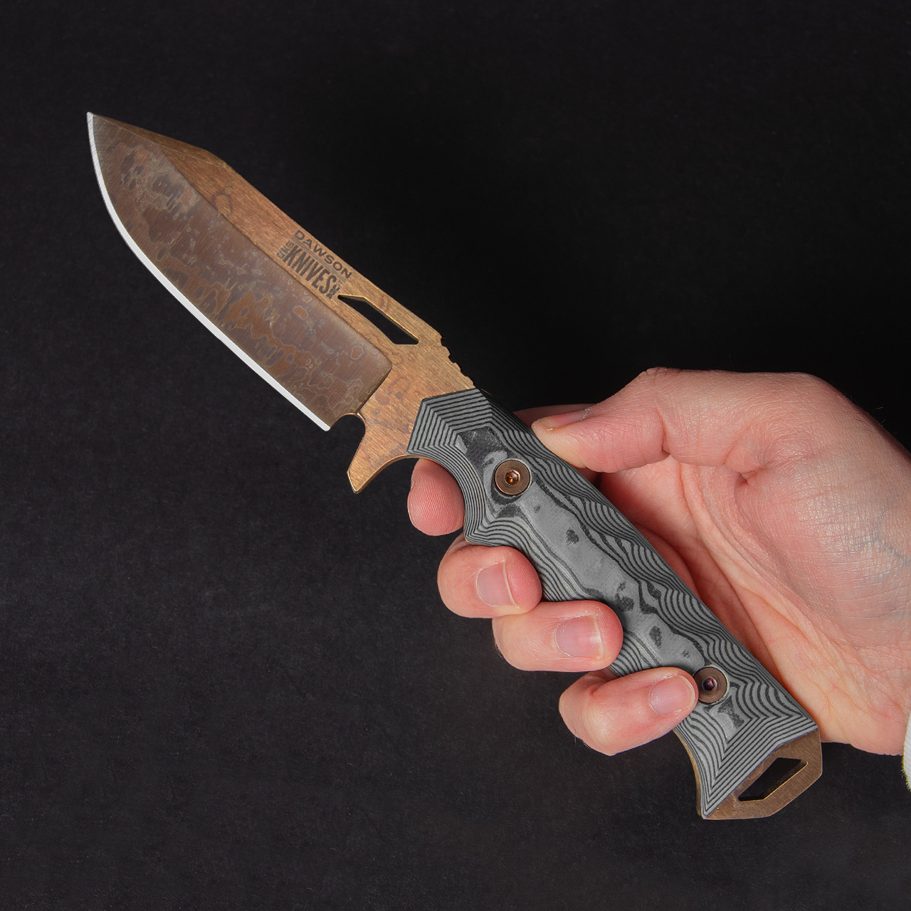 Dawson Knives Shepherd Grey G10 Fixed Blade