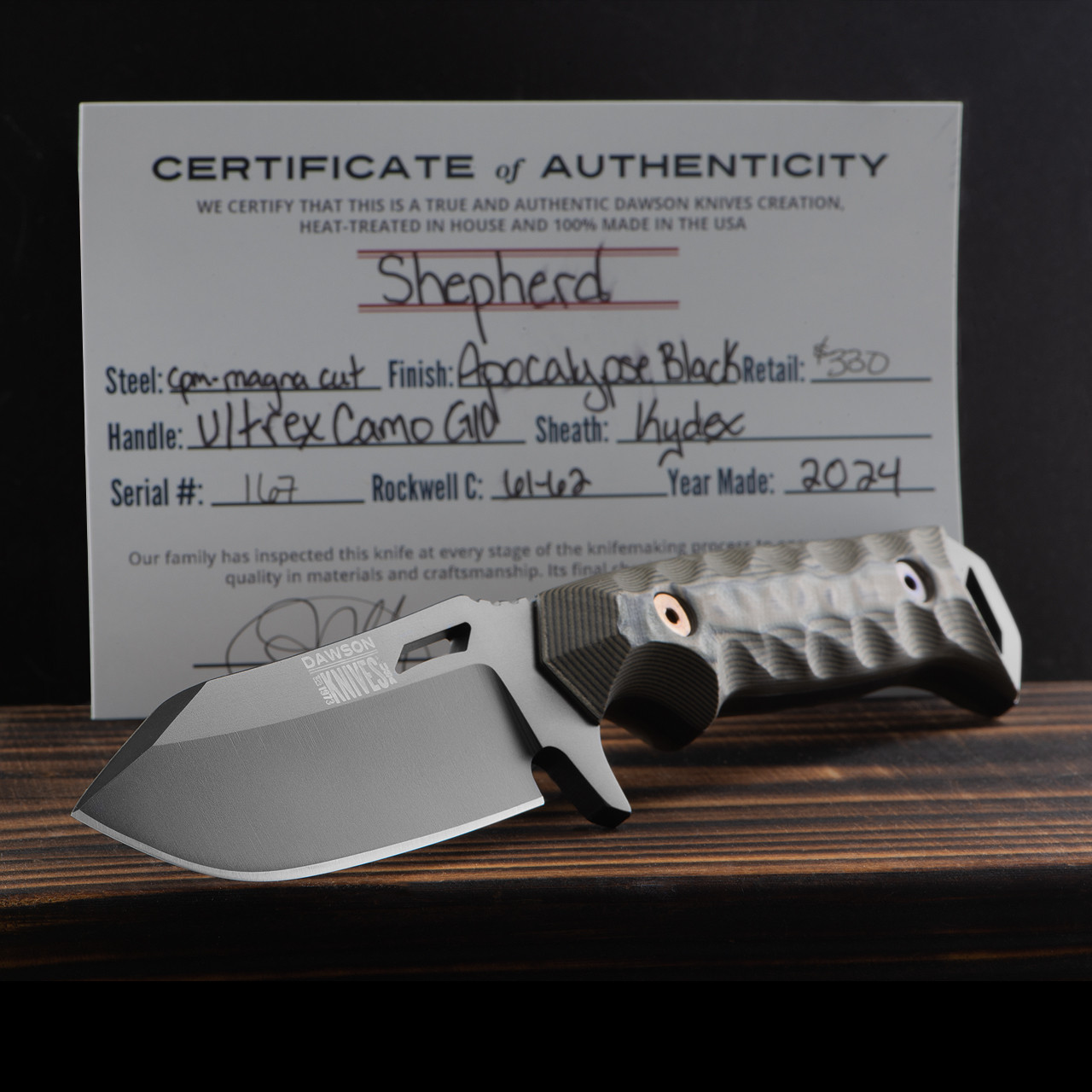 Dawson Knives Shepherd Ultrex G10 Fixed Blade