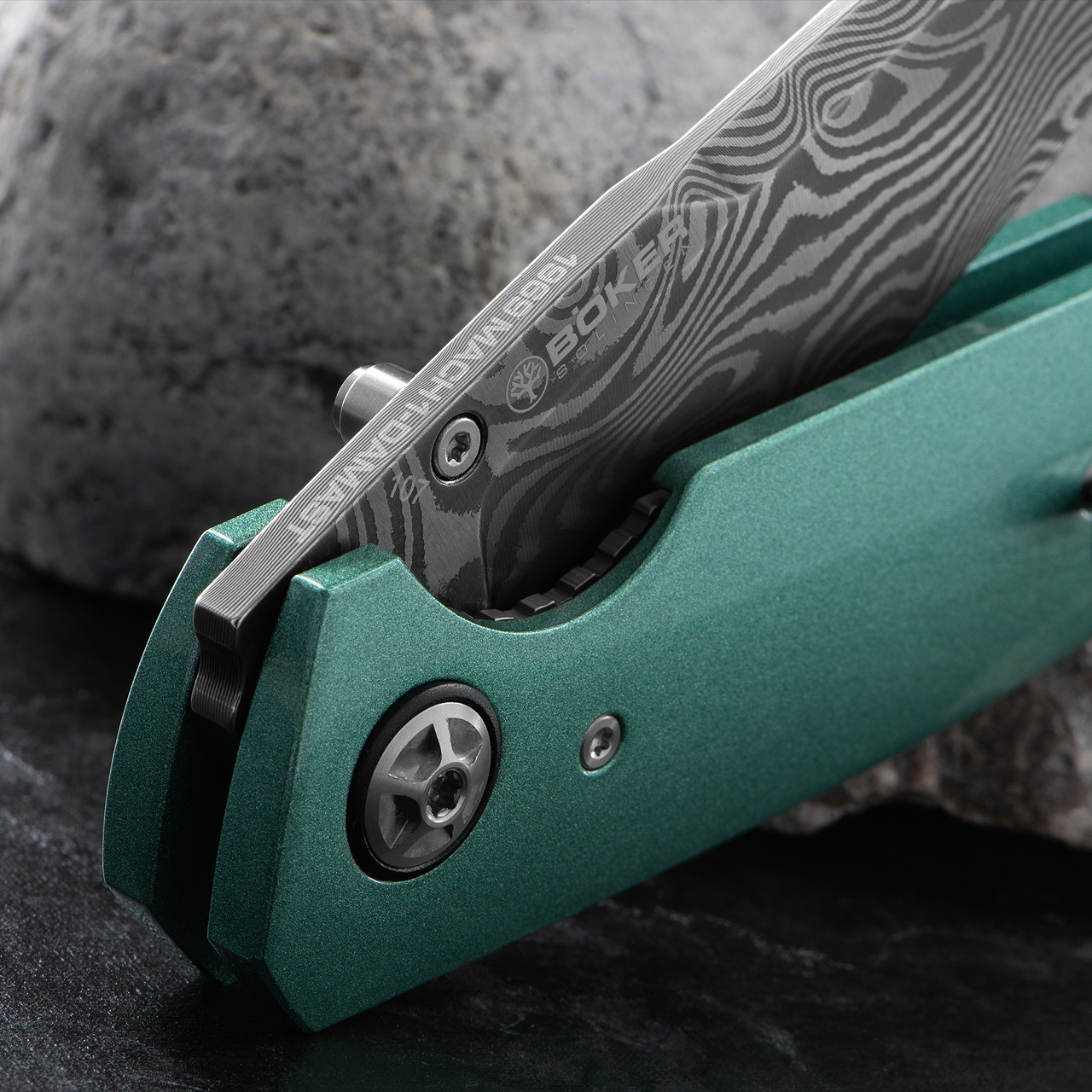Boker 1969 Mach-1 Damast Folding Knife | Heinnie Haynes