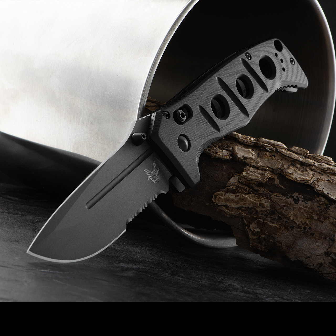 Benchmade 275SGY-1 Adamas G10 Part Serrated Folding Knife