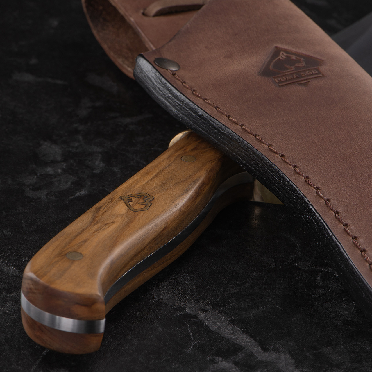 Puma SGB Bowie Olive Fixed Blade