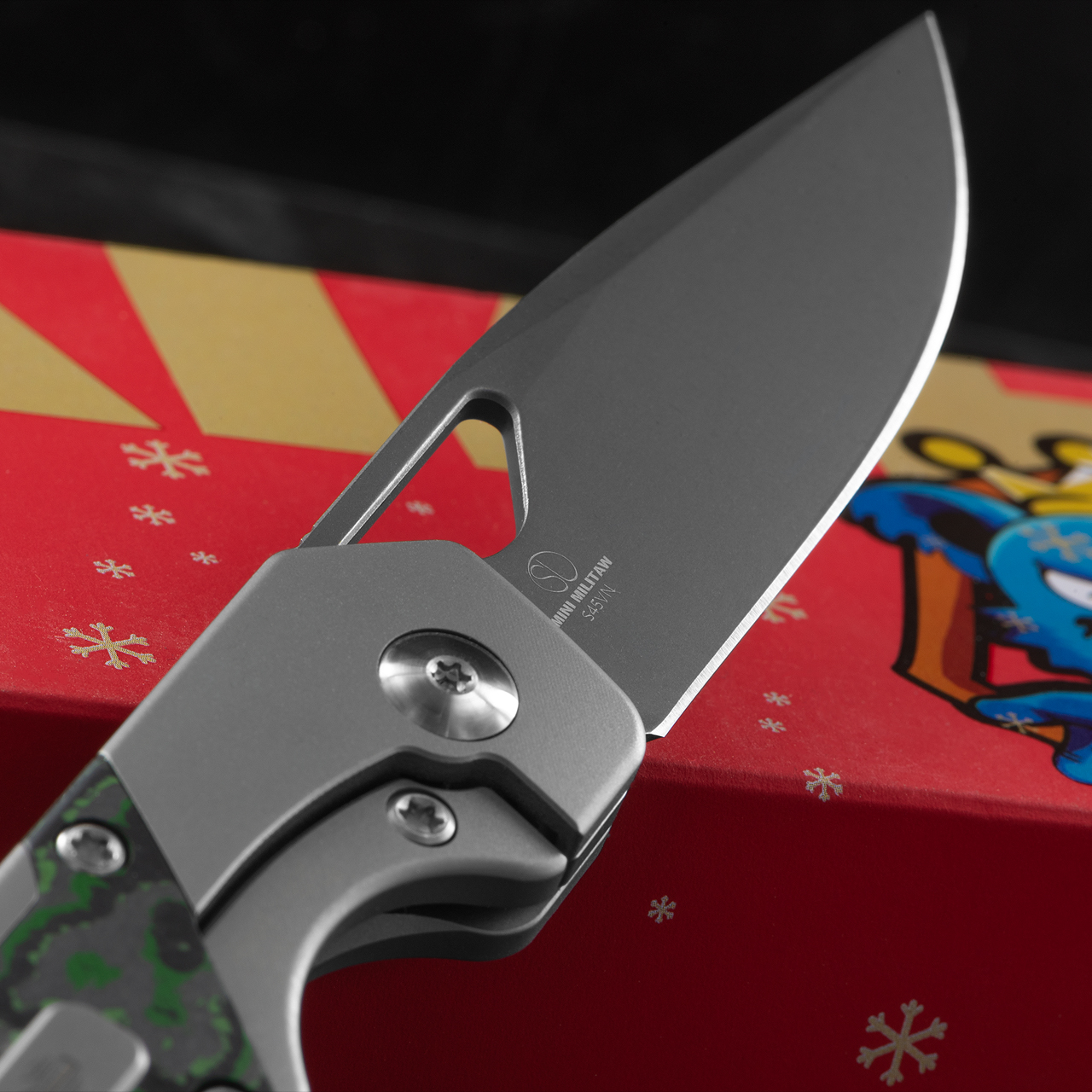 Kizer Blade Smith Mini Militaw Titanium Jungle Wear Folding Knife