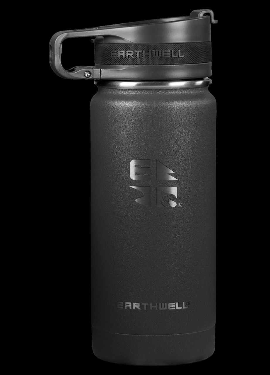 TAD Earthwell Roaster Black Topo Skull - 16oz