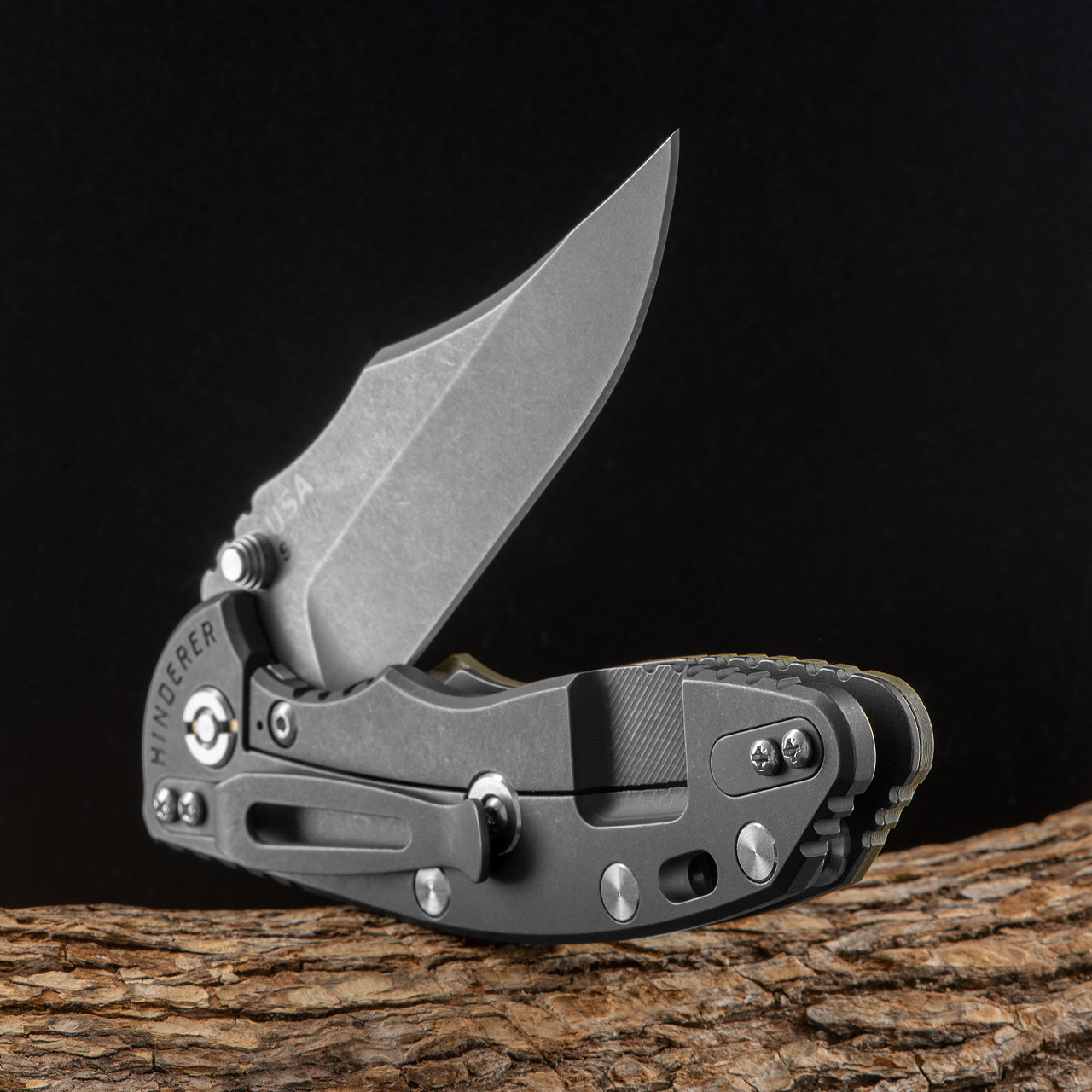 Hinderer XM-18 NF Bowie G10 Bronze / OD | Heinnie Haynes