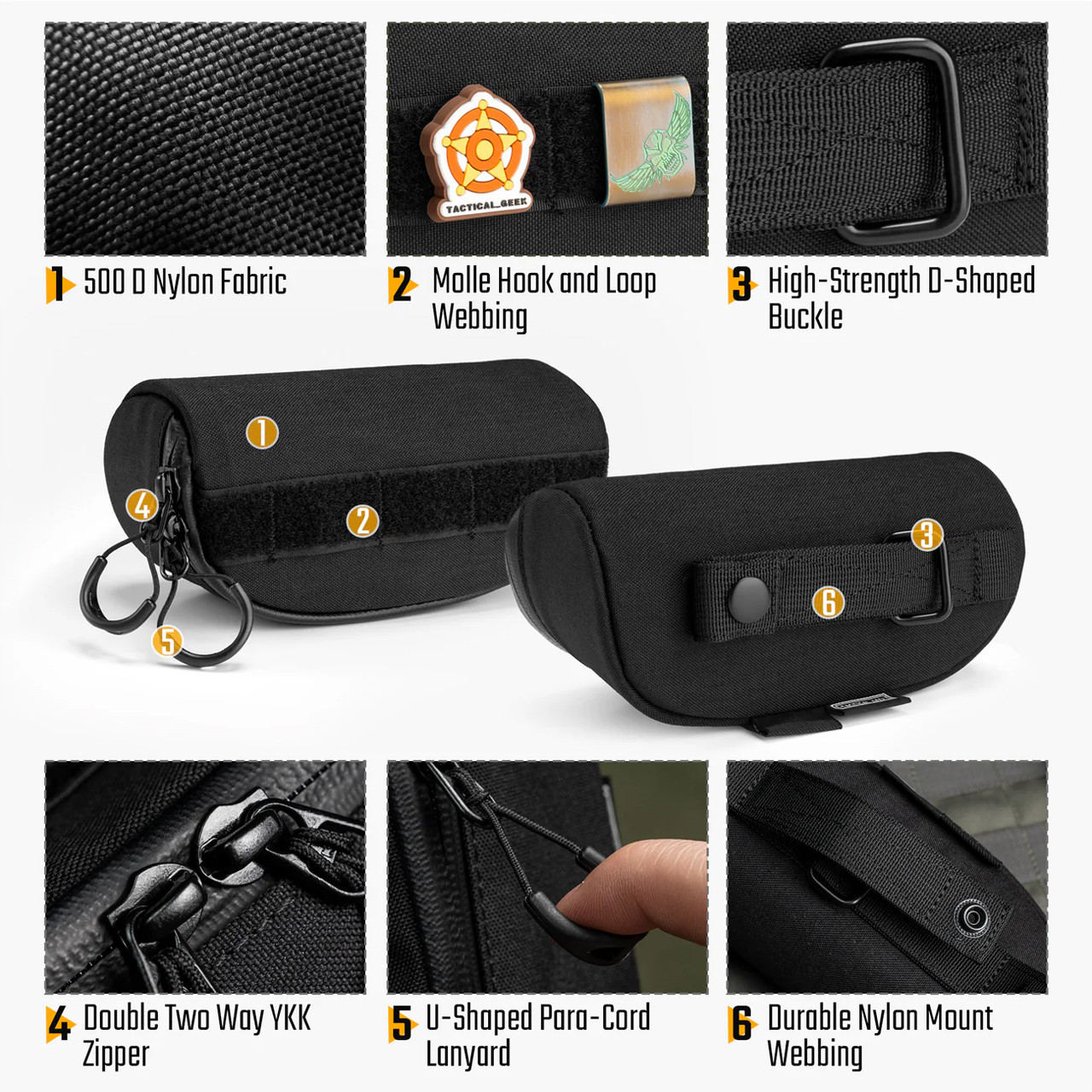 Tactical Geek EXT7 Glasses Case Black