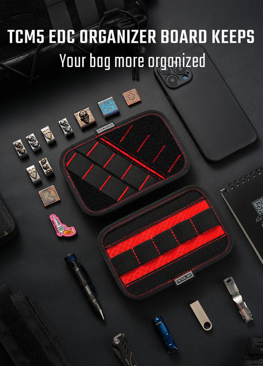 Tactical Geek TCM5 EDC Organizer Board Black/Red
