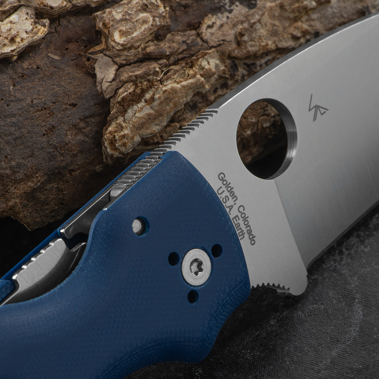 Spyderco Shaman G10 Cobalt Folding Knife