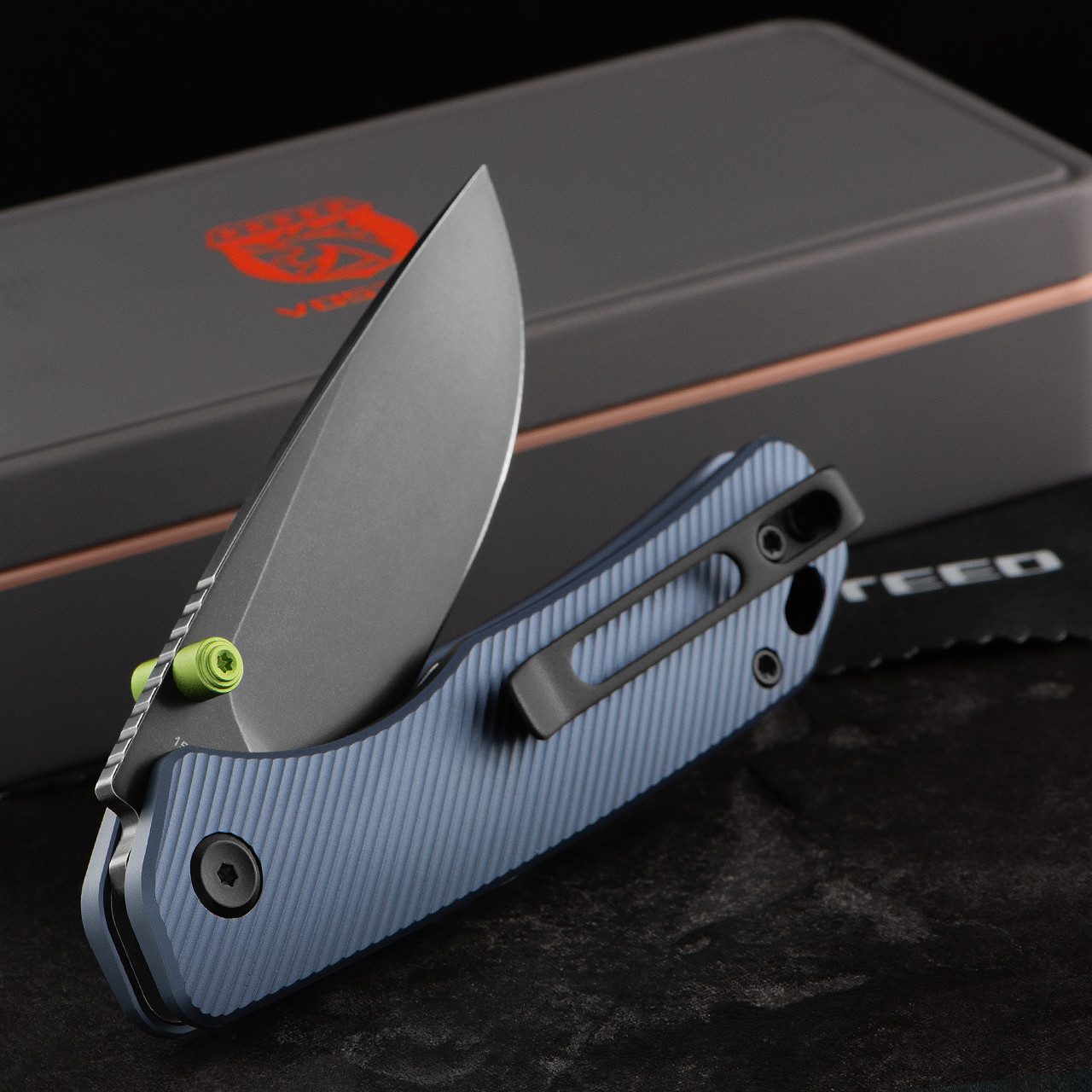 Vosteed Marten Stonewashed Black Folding Knife