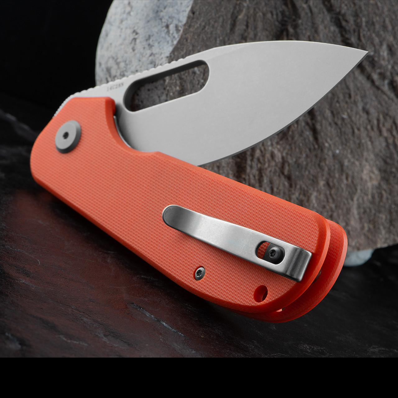 LIong Mah Design Eutektik EFD Folding Knife Orange