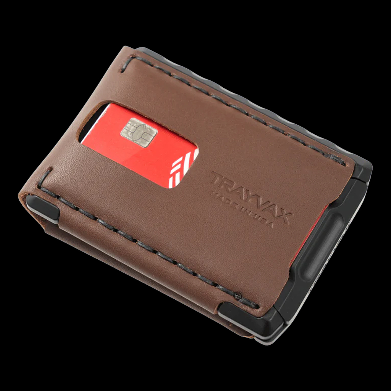 Trayvax Venture Billfold Black & Frontier Brown Wallet
