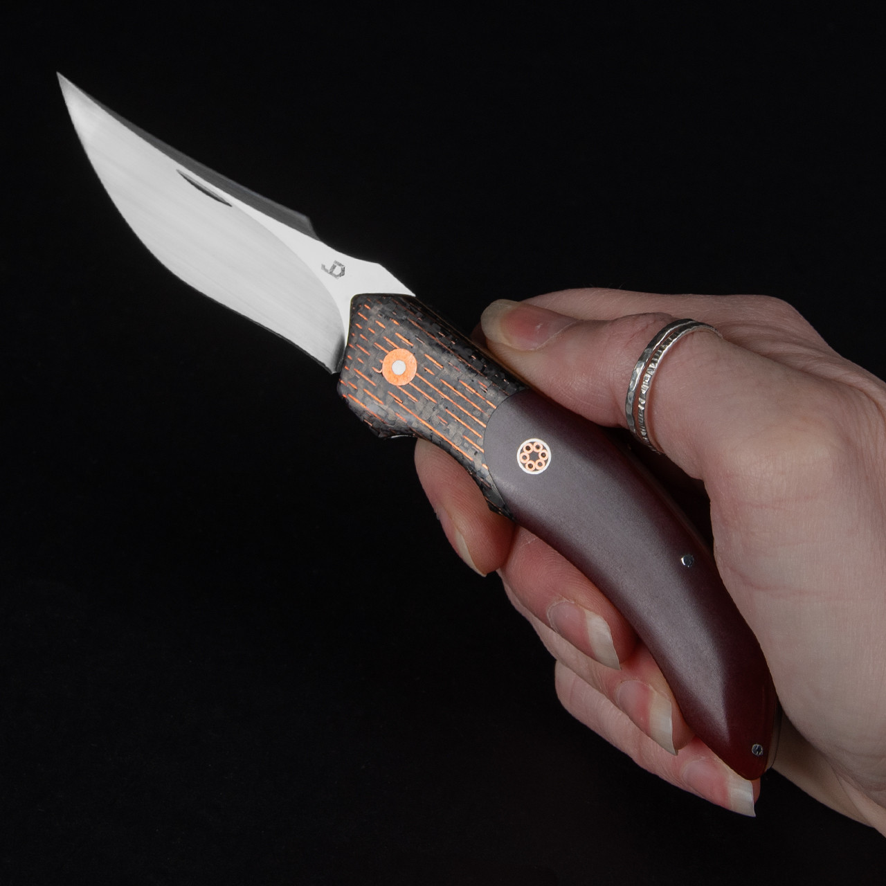 JD Knives Palladium Vintage Micarta folding Knife