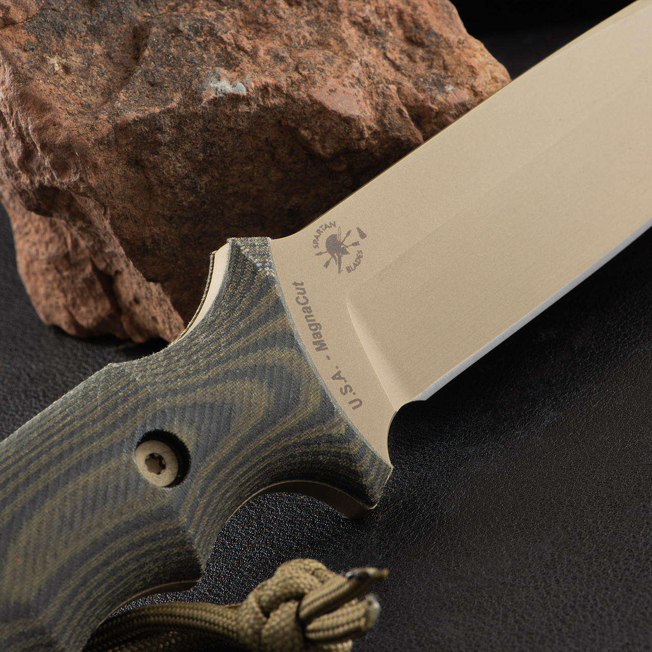 Spartan Harsey Clandestina Black Camo FDE Fixed Blade