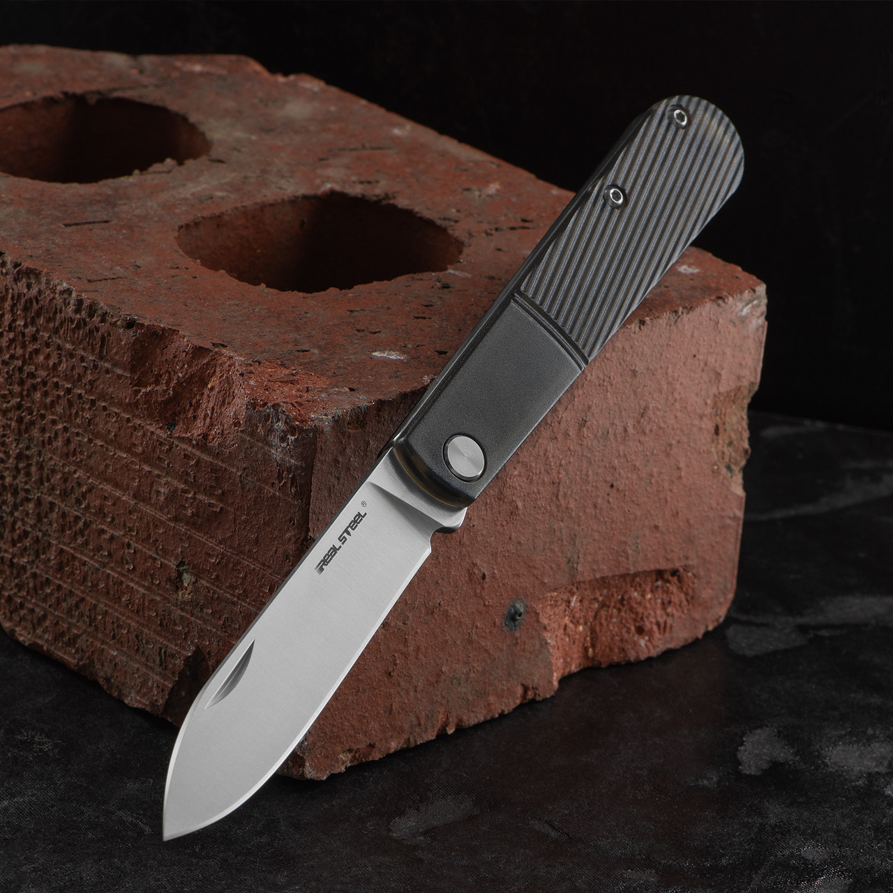 Real Steel Barlow Fork Drop Point Folding Knife