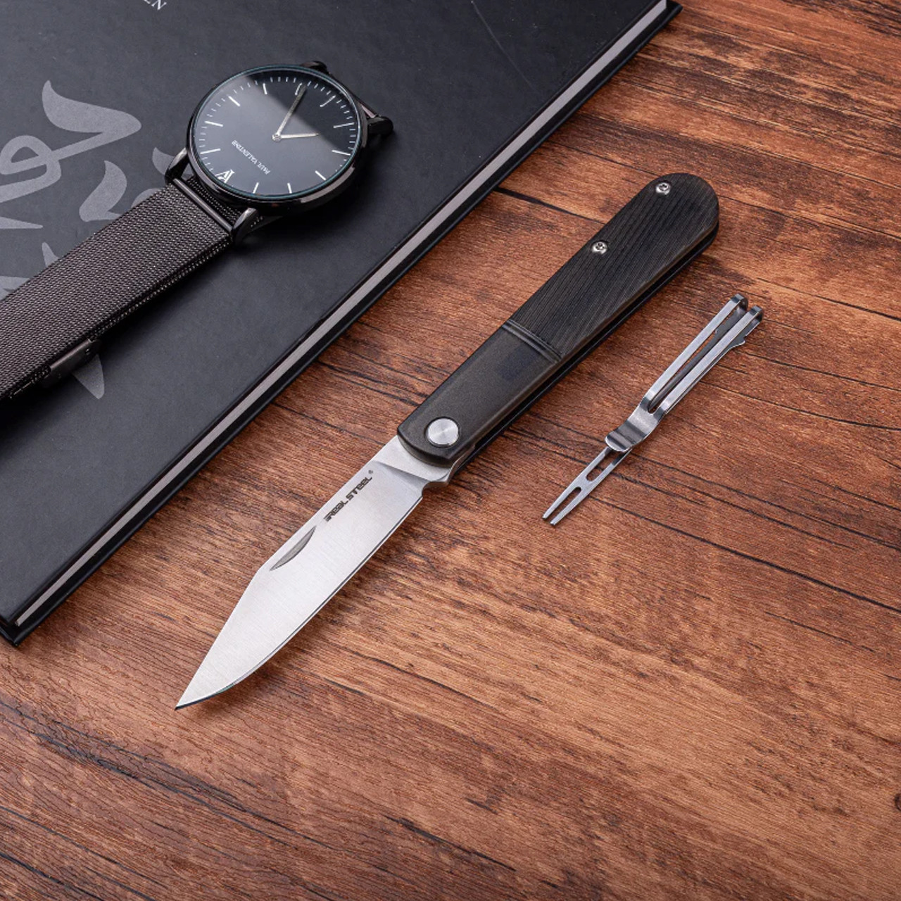 Real Steel Barlow Fork Clip Point Folding Knife