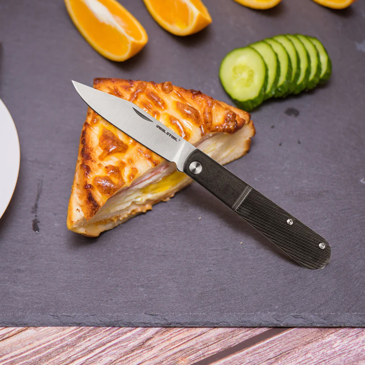 Real Steel Barlow Fork Clip Point Folding Knife