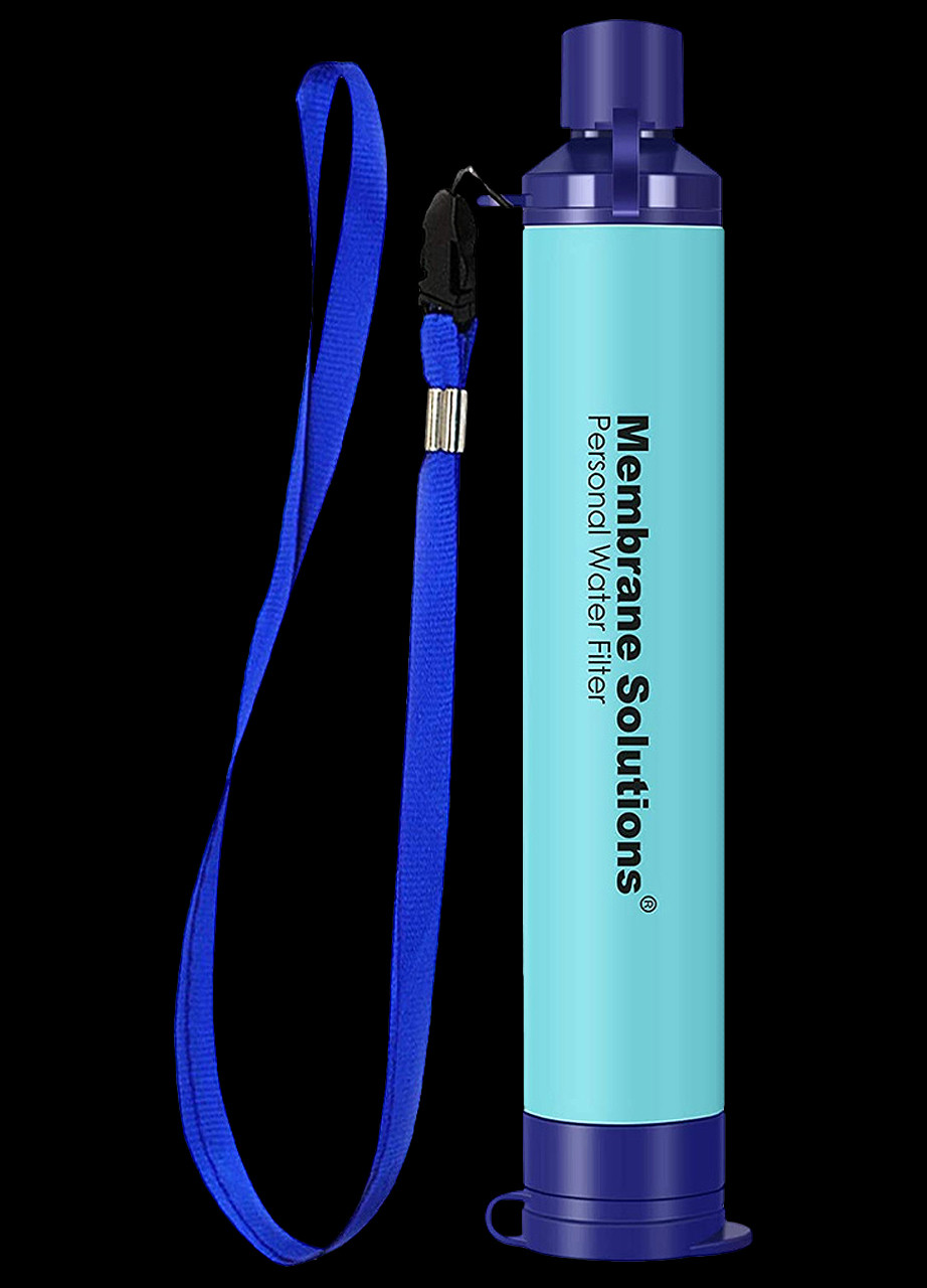 Membrane Solutions Water Filter Straw Blue