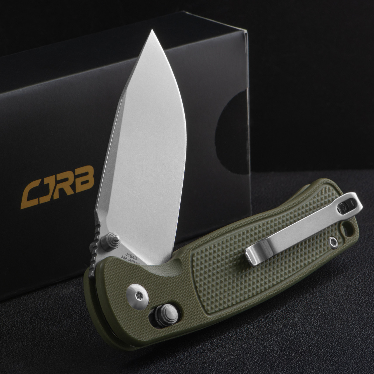 CJRB Shale Folding Knife Green