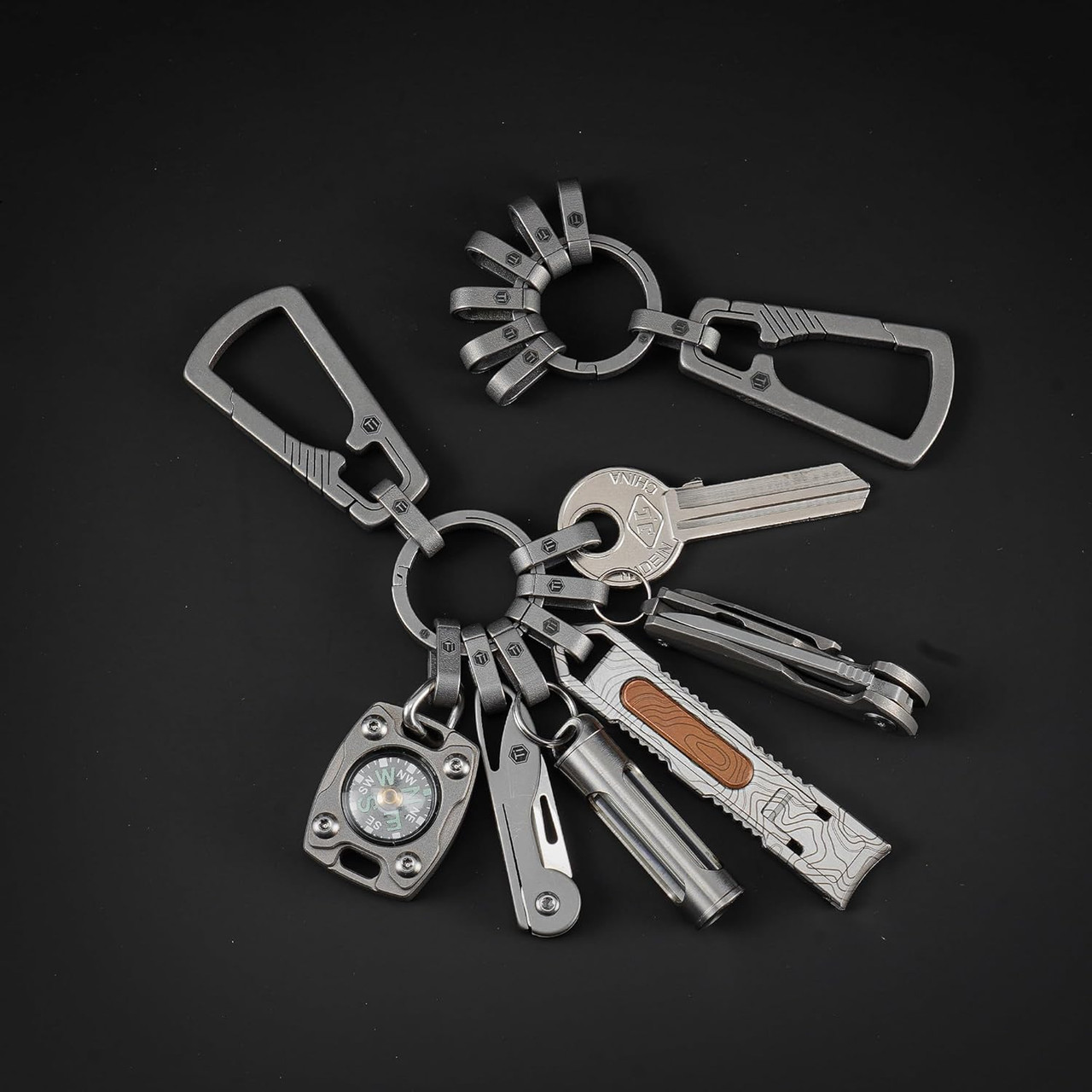 KeyUnity Carabiner Titanium Keychain Clip