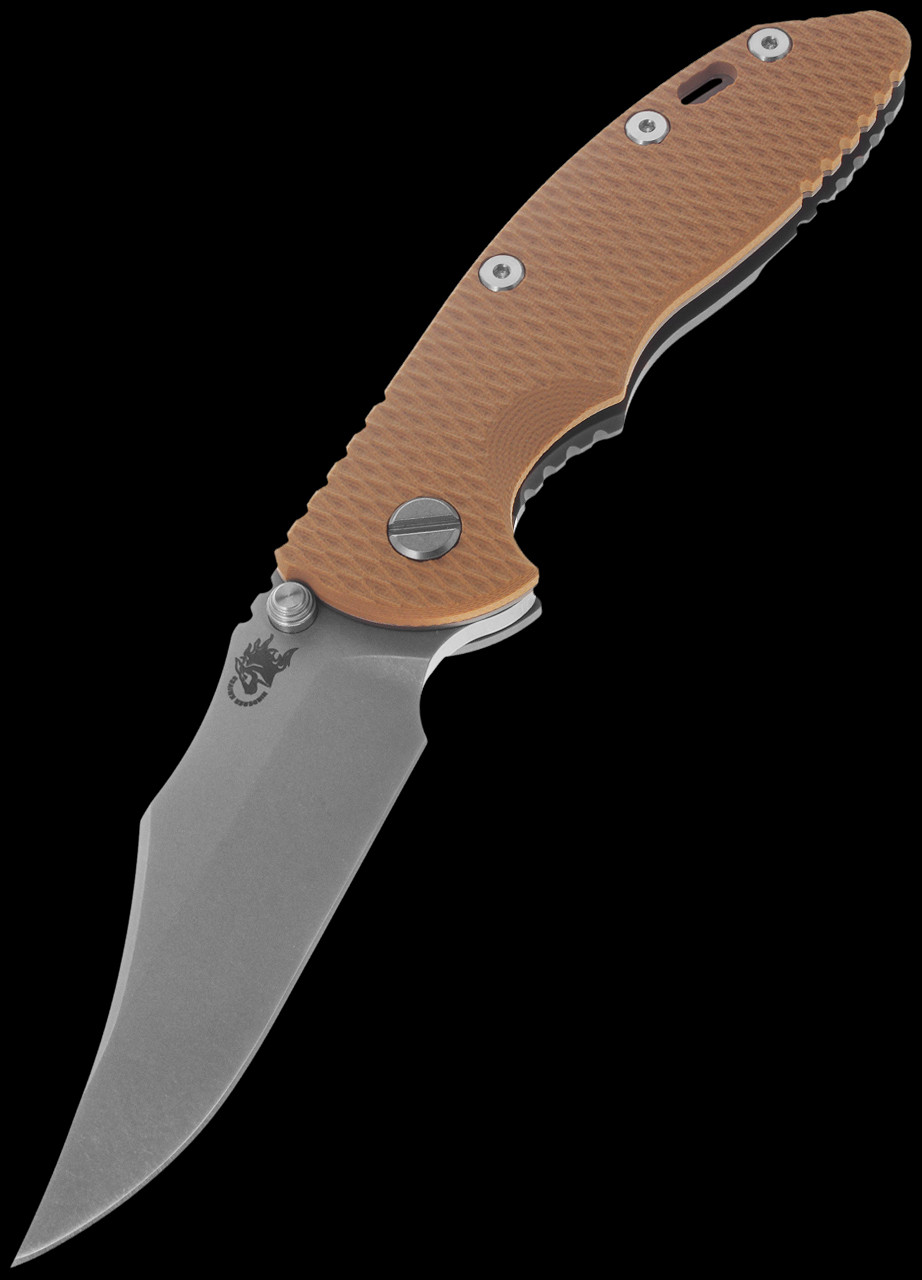 Hinderer XM-18 3.5" Bowie G10 Coyote Folding Knife