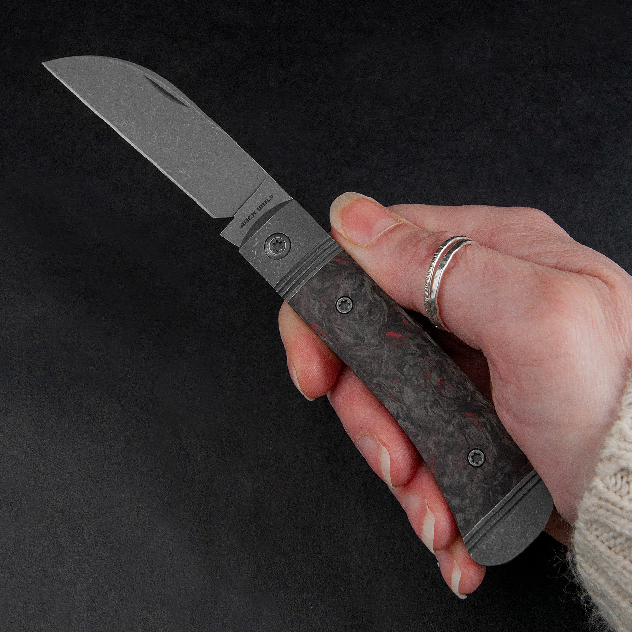 Jack Wolf Venom Jack Fat Carbon Dark Matter Folding Knife
