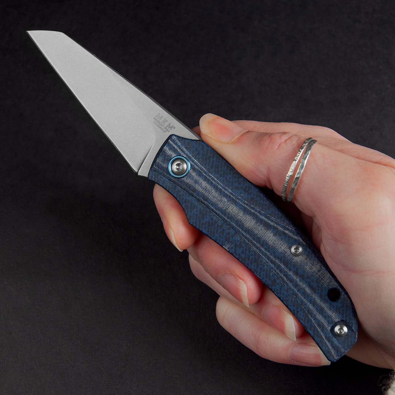 MKM Ice Denim Micarta Folding Knife