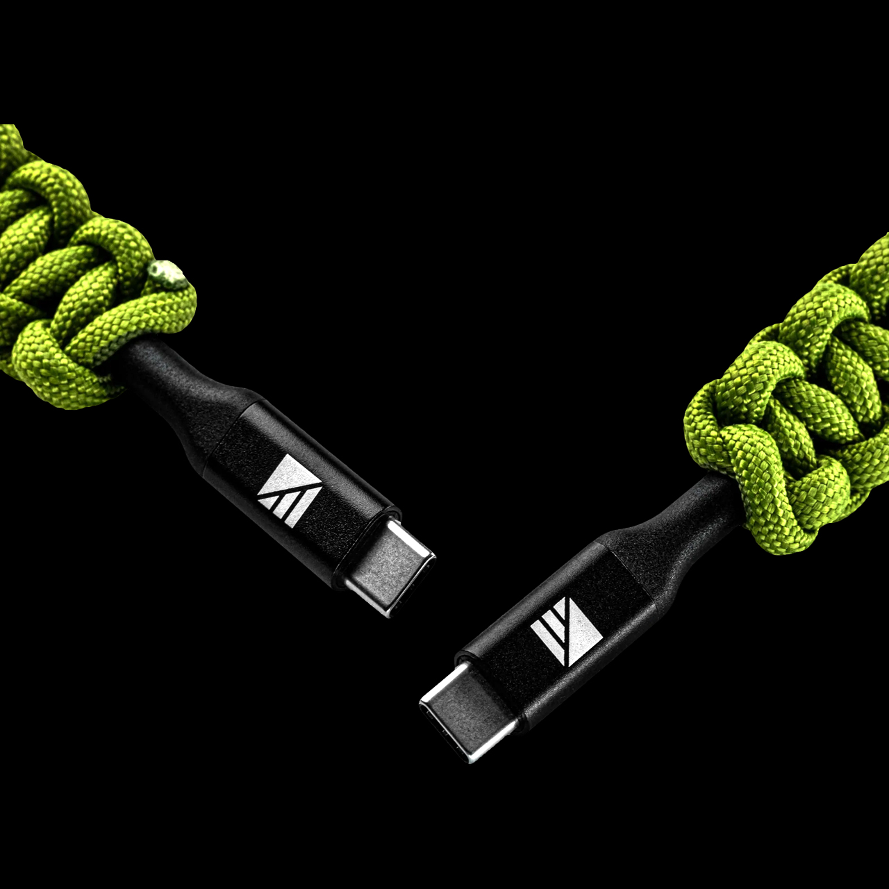Dark Energy USB-C to USB-C Paracord Cable Green