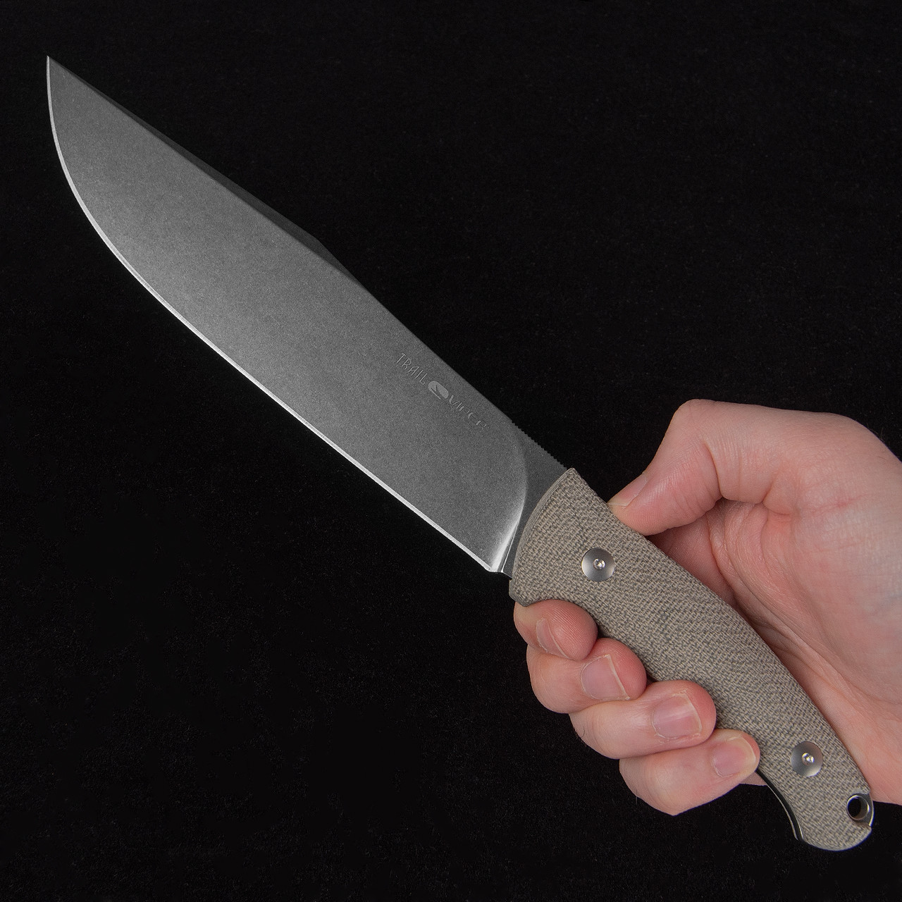 Viper Trail Green Canvas Micarta Fixed Blade