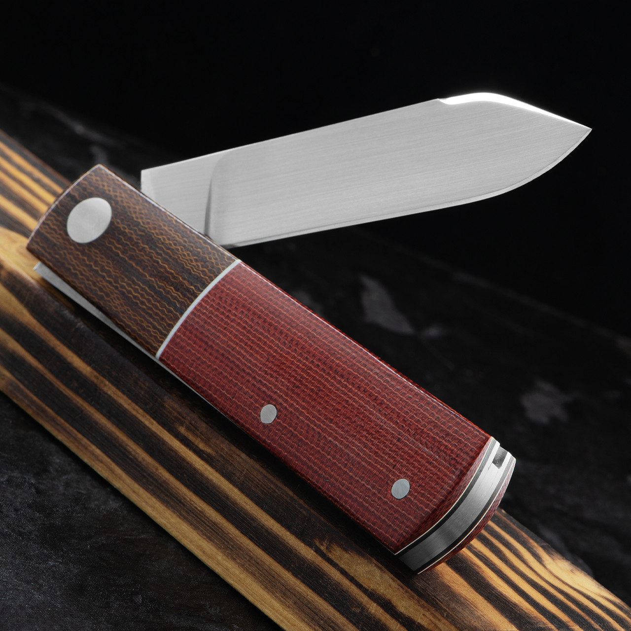 Steenkamp Barlow Brown/Red Micarta Custom Knife