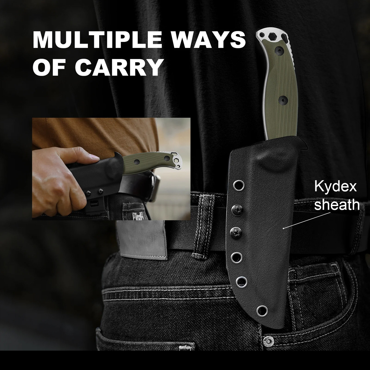 Kizer Ursa Major G10 OD Green Fixed Blade