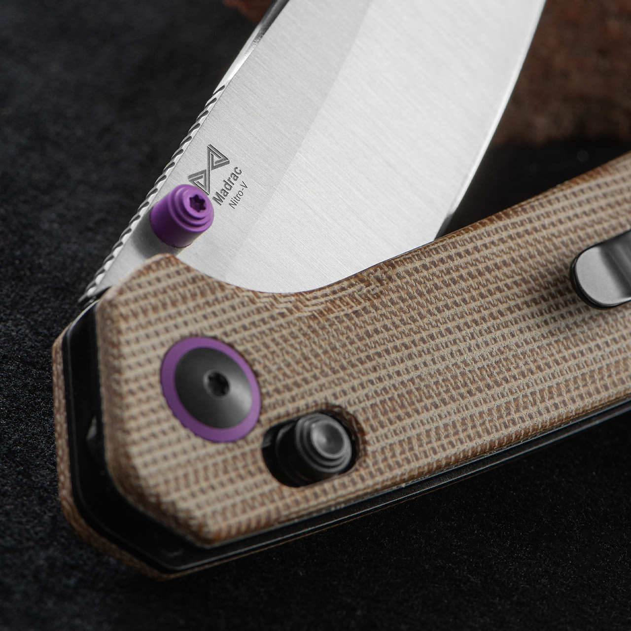 Kizer Madrac Natural Micarta Folding Knife