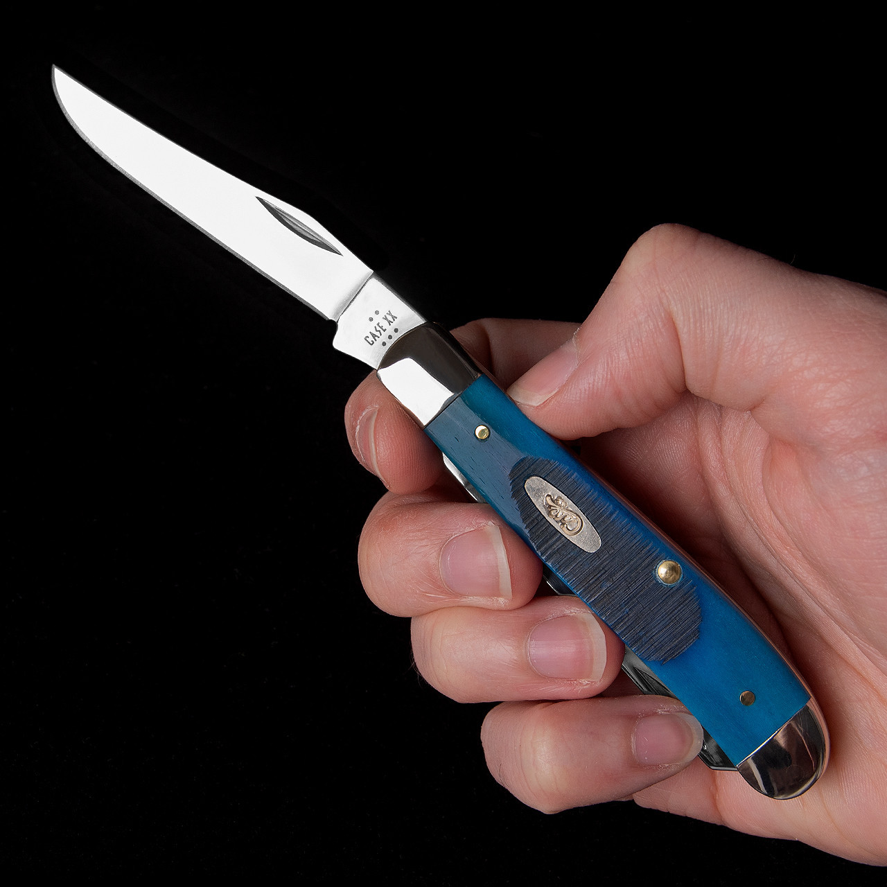 Case Mini Trapper Caribbean Blue Folding Knife