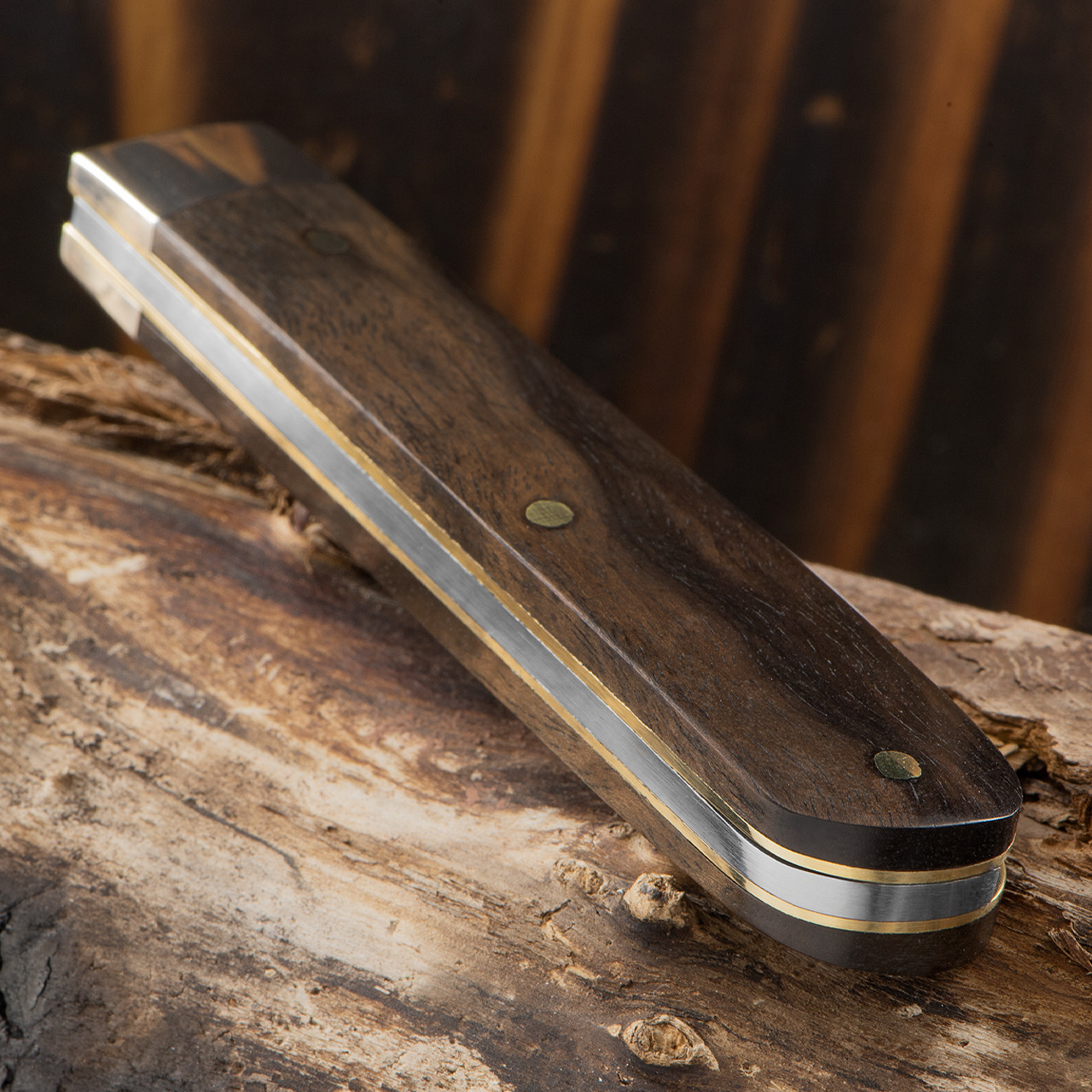 Arthur Wright Spearpoint Wood Folding Knife EBONY