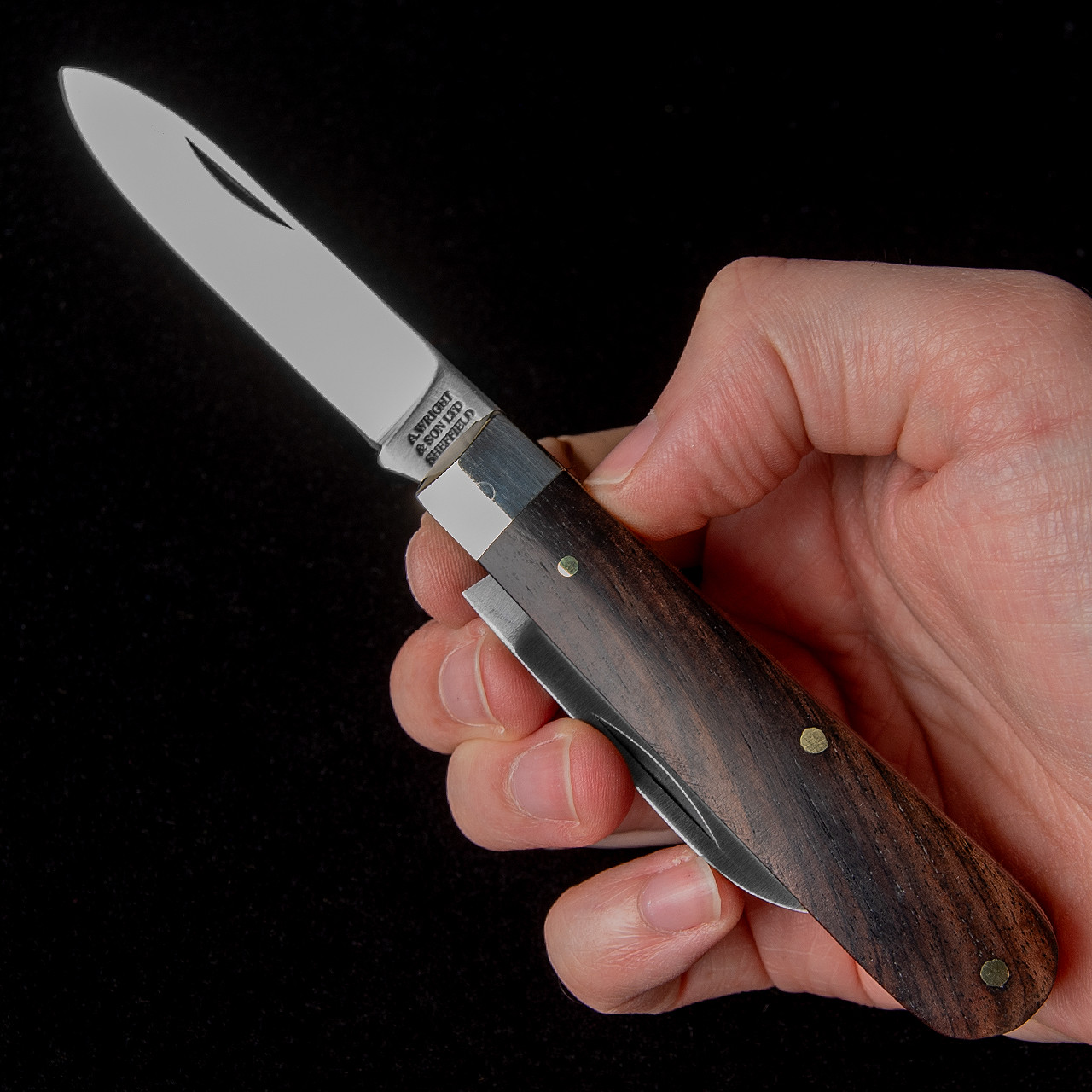 Arthur Wright Two Bladed Folding Knife EBONY