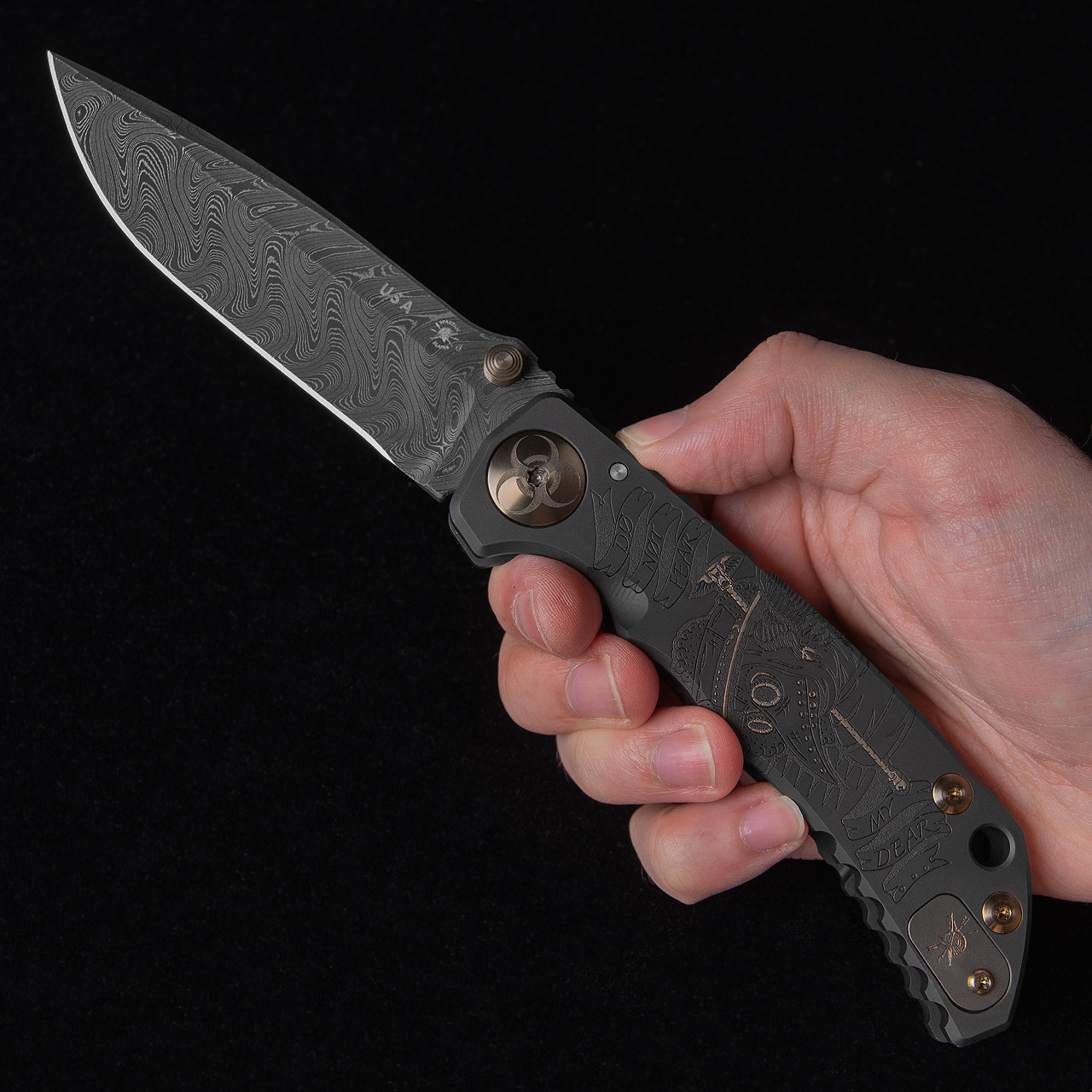 Spartan Harsey Plague Doctor Damasteel Folding Knife