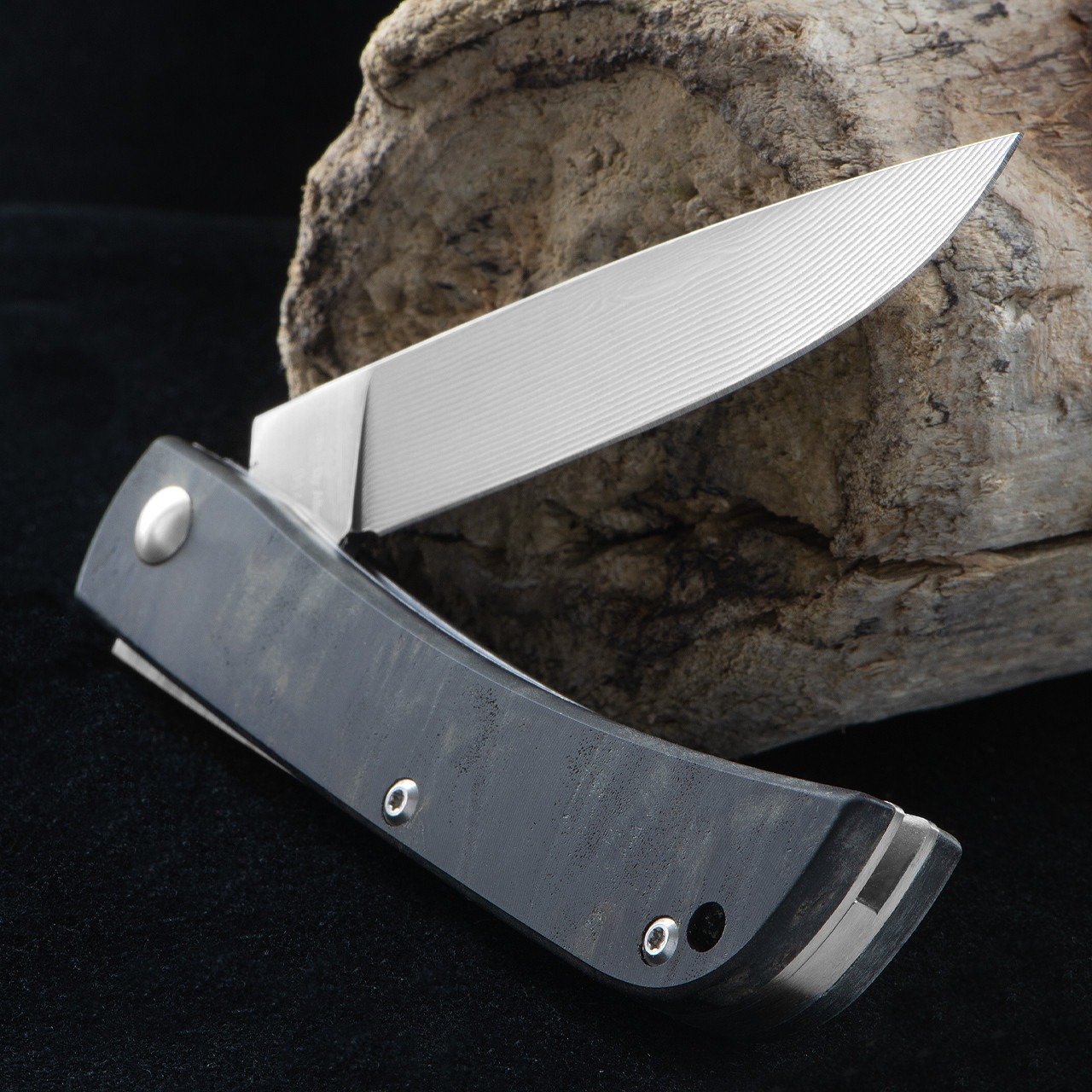 Maserin Scout Poplar Wood Black Damascus